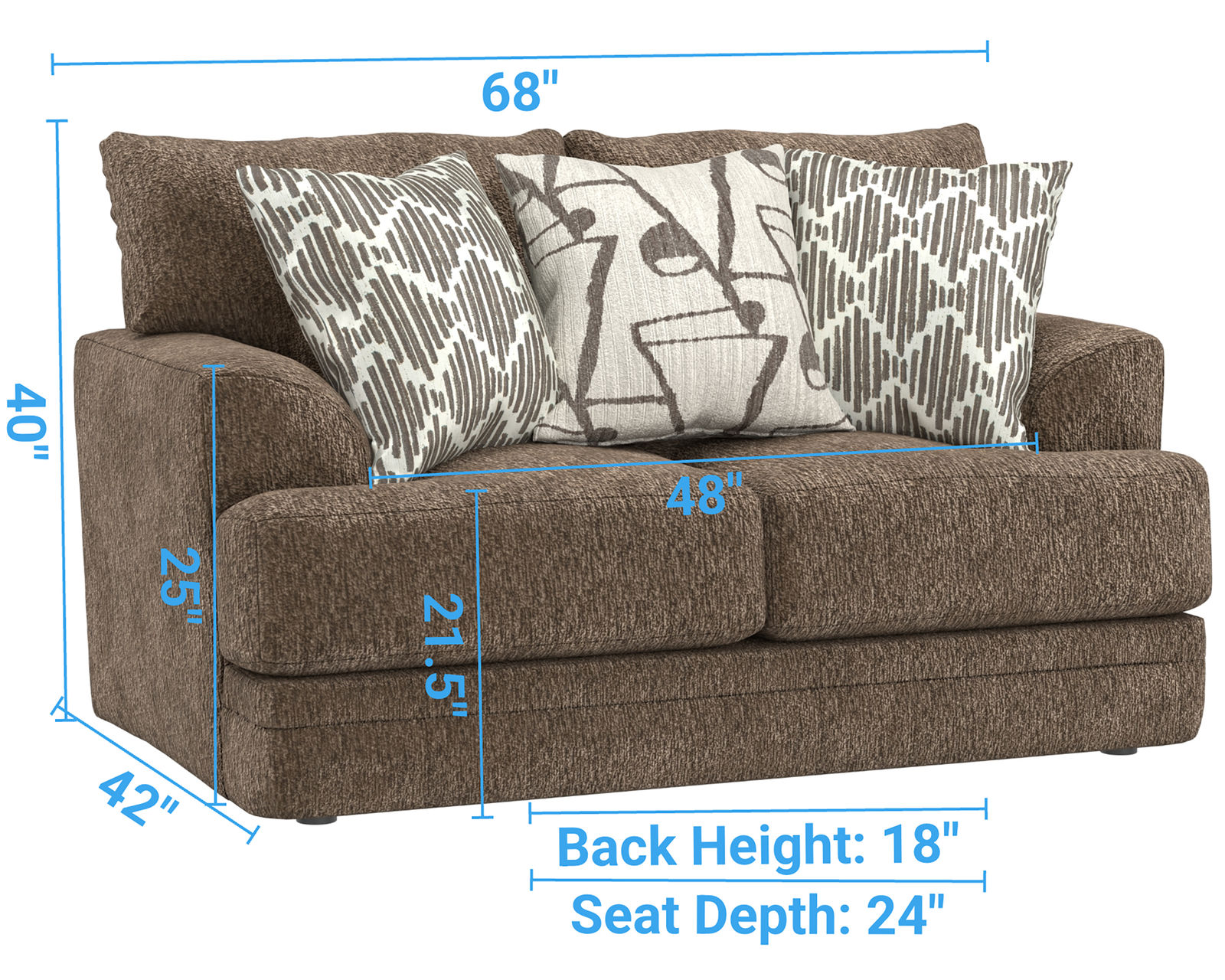 Tyson 93" Sofa (2 colors) includes pillows - The Difference Is in the Details.