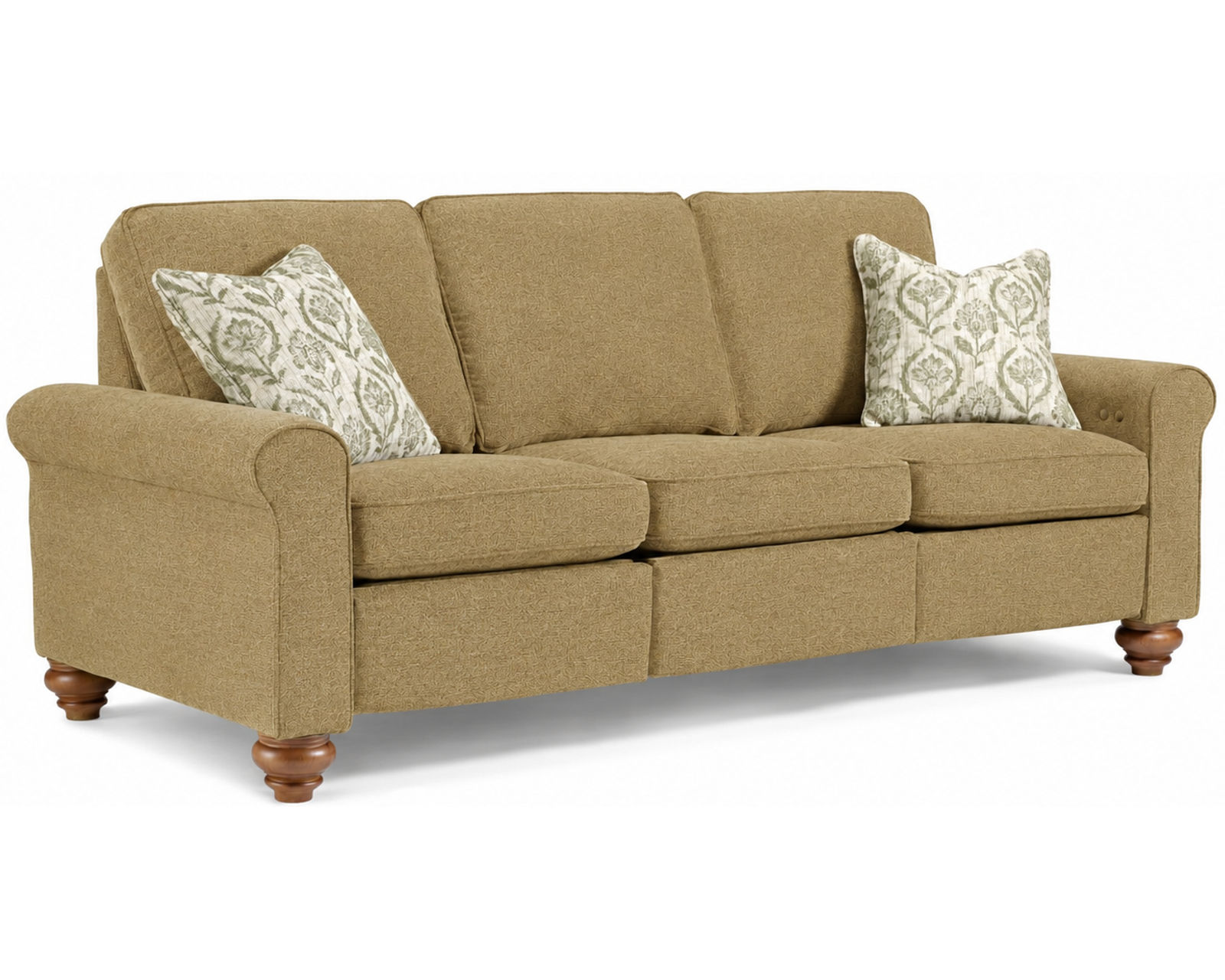 Weston 88" Power Incliner Sofa (+100 fabrics) 3 wood finishes - Where Comfort Meets American Craftsmanship.