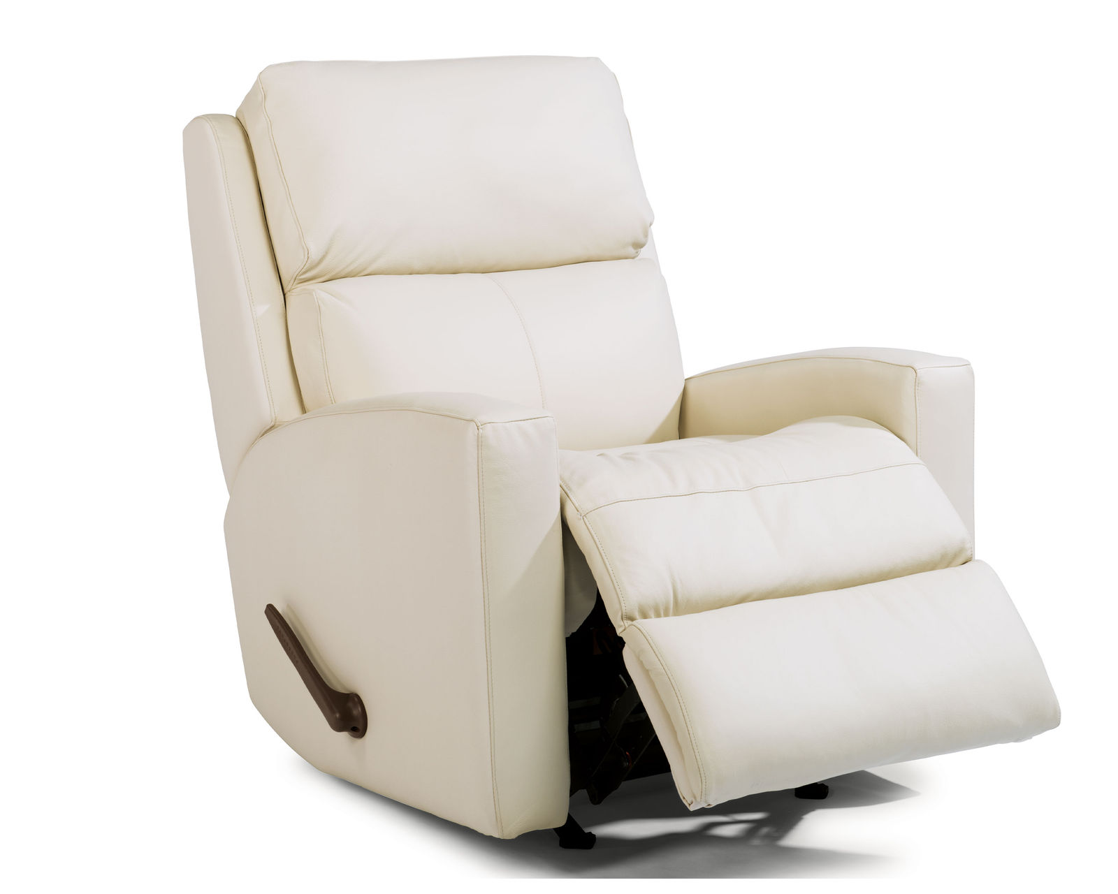 Catalina Leather Recliner (Colors Available) - Sloped arms and deep-set back wings accentuate its sleek and modern design
