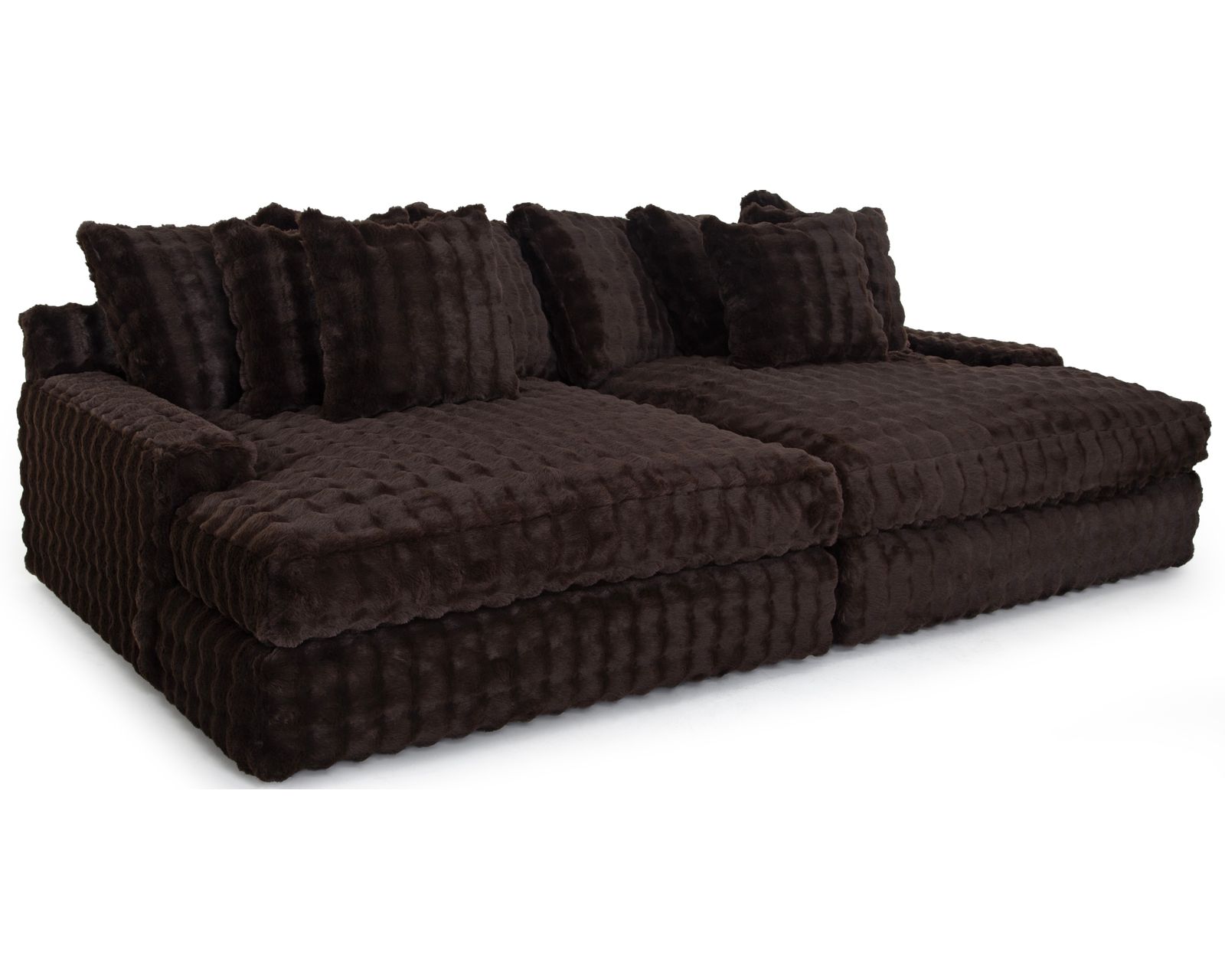 Angel 878 Modular Sectional (A Little Piece of Heaven — Oversized Comfort Made for Serious Lounging) 2 colors - Layout D: Two Piece Sectional 64" x 118