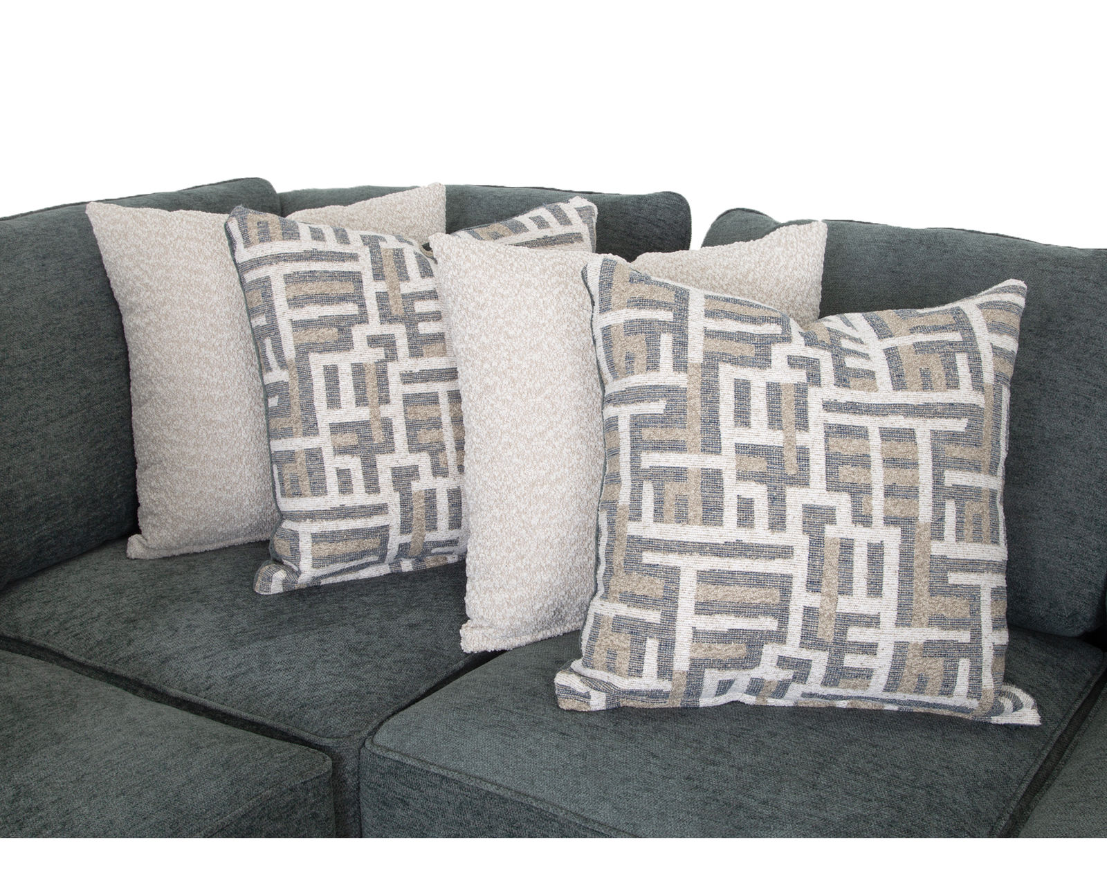 Briggs 934 Modular Sectional (Relaxed Contemporary Style. Plush Comfort) - Includes All Throw Pillows