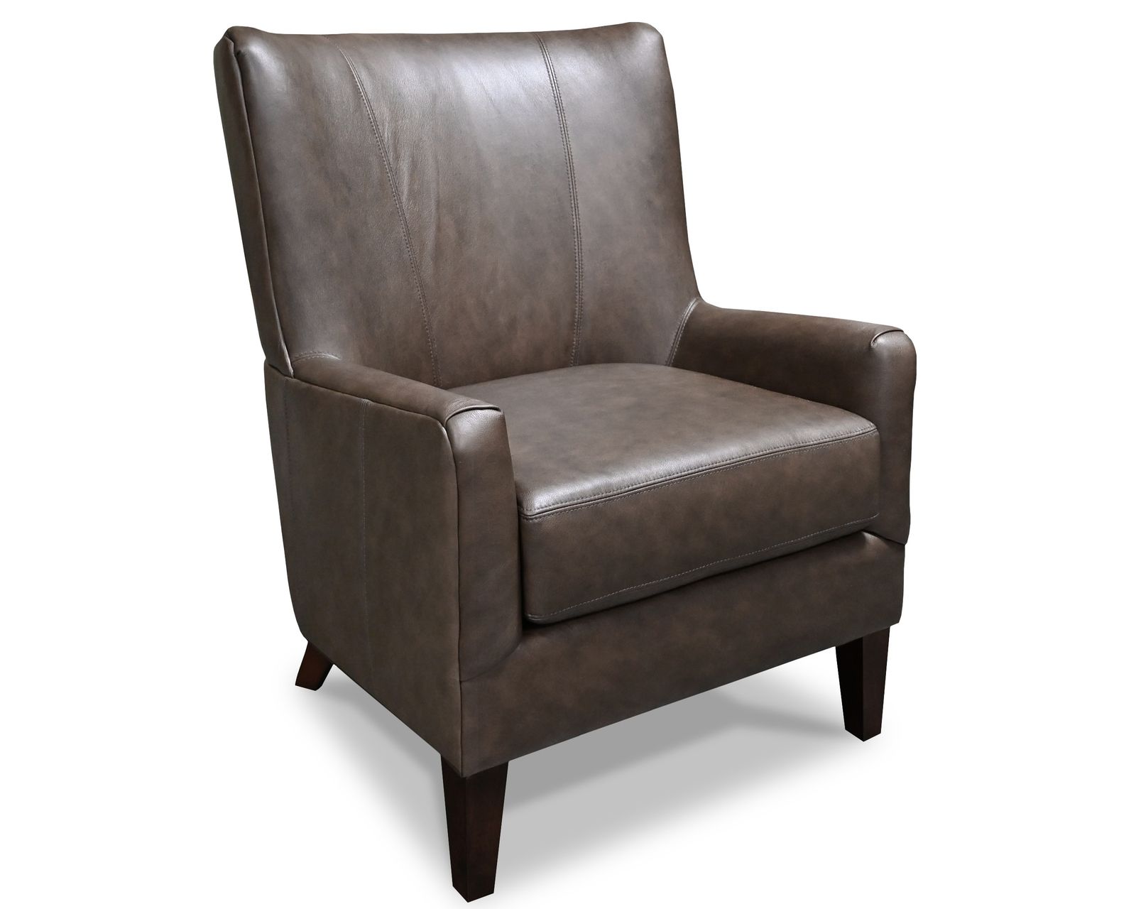 Ryanne 6030 Leather Accent Chair (29 Top-Grain Leather Choices)