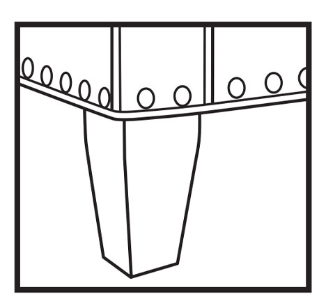 3: Tapered Leg w/ Nailhead
