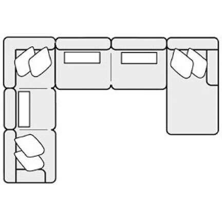Layout G: Three Piece Sectional 97" x 154" x 66"