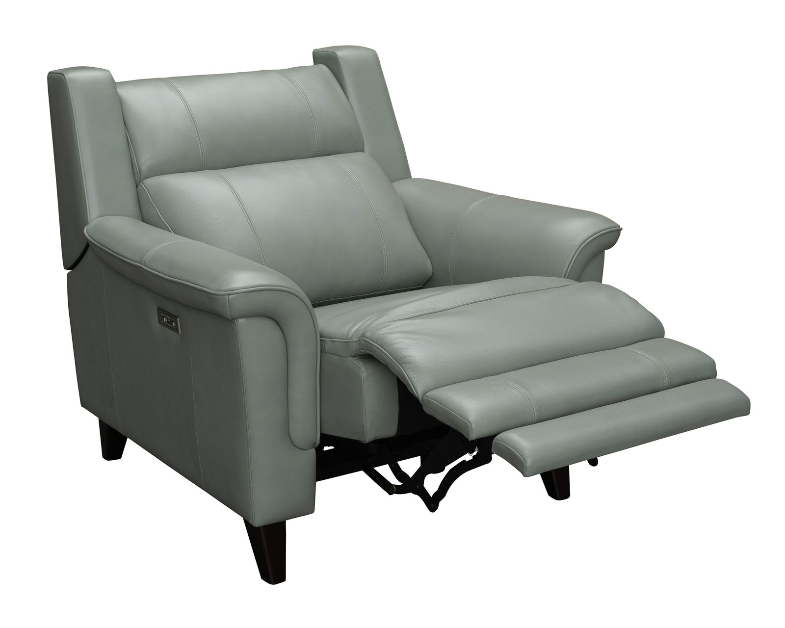 Kester 86" Leather Power Headrest Power Reclining Sofa (Mint) In stock - All leather everywhere your body touches