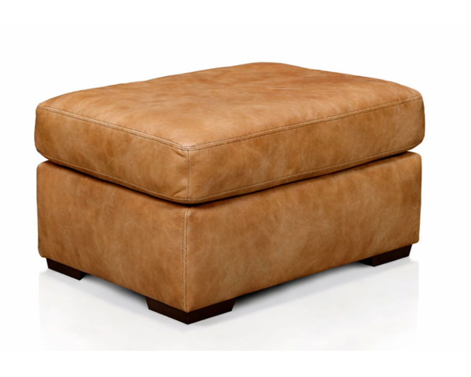 Drew 92" Leather Sofa - 6500 (29 Top-Grain Leather Choices) - Drew 23" x 33" Leather Ottoman