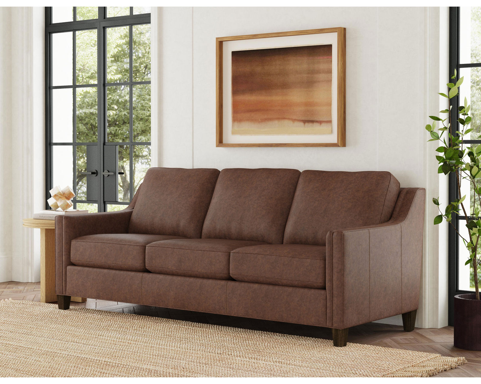 Finley 88" Leather Sofa (+40 leathers) - Image 5