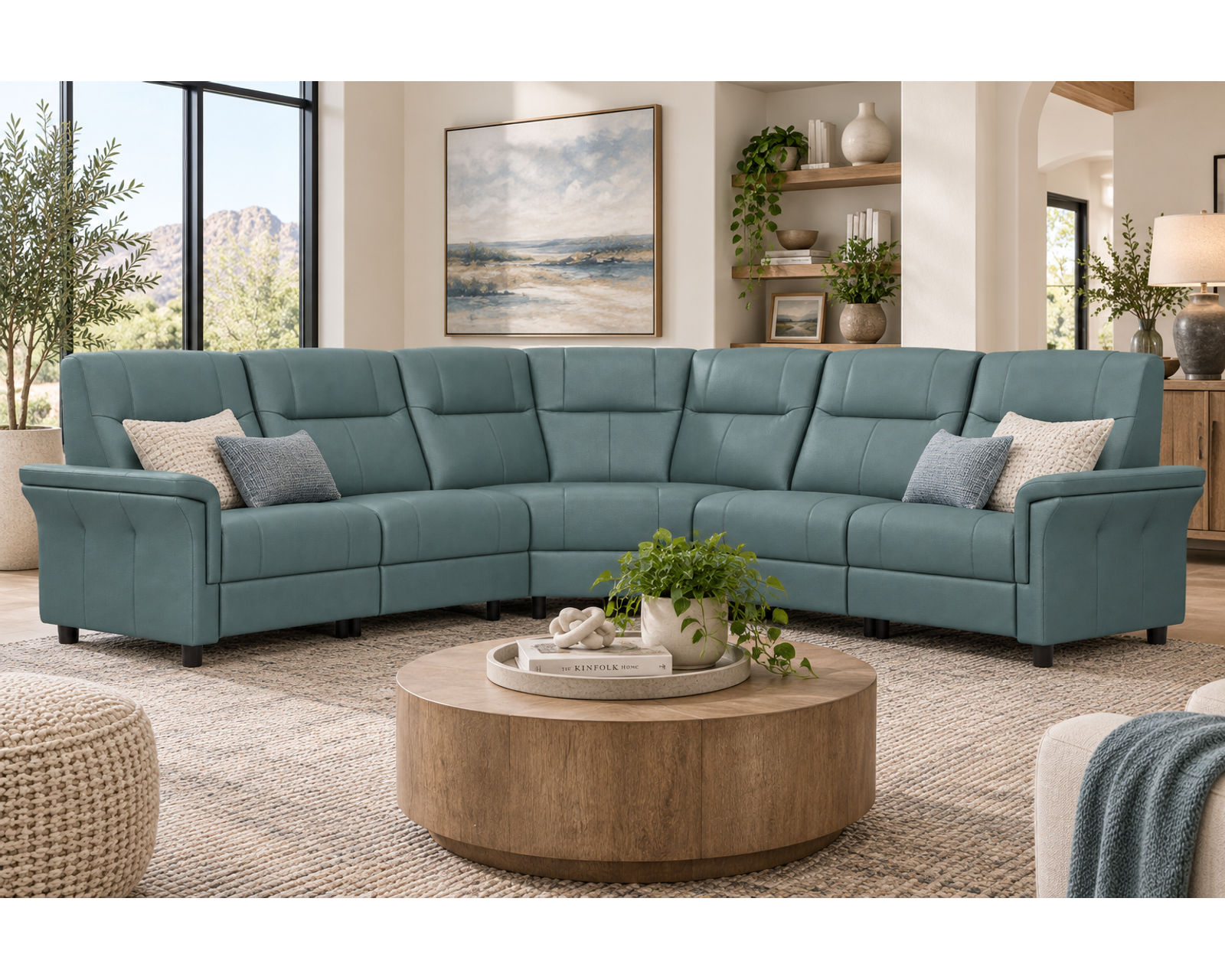Melbourne Power Headrest Power Reclining Sectional (In Stock) Modern Scandinavian Style. Power Comfort Made for Living - Image 2