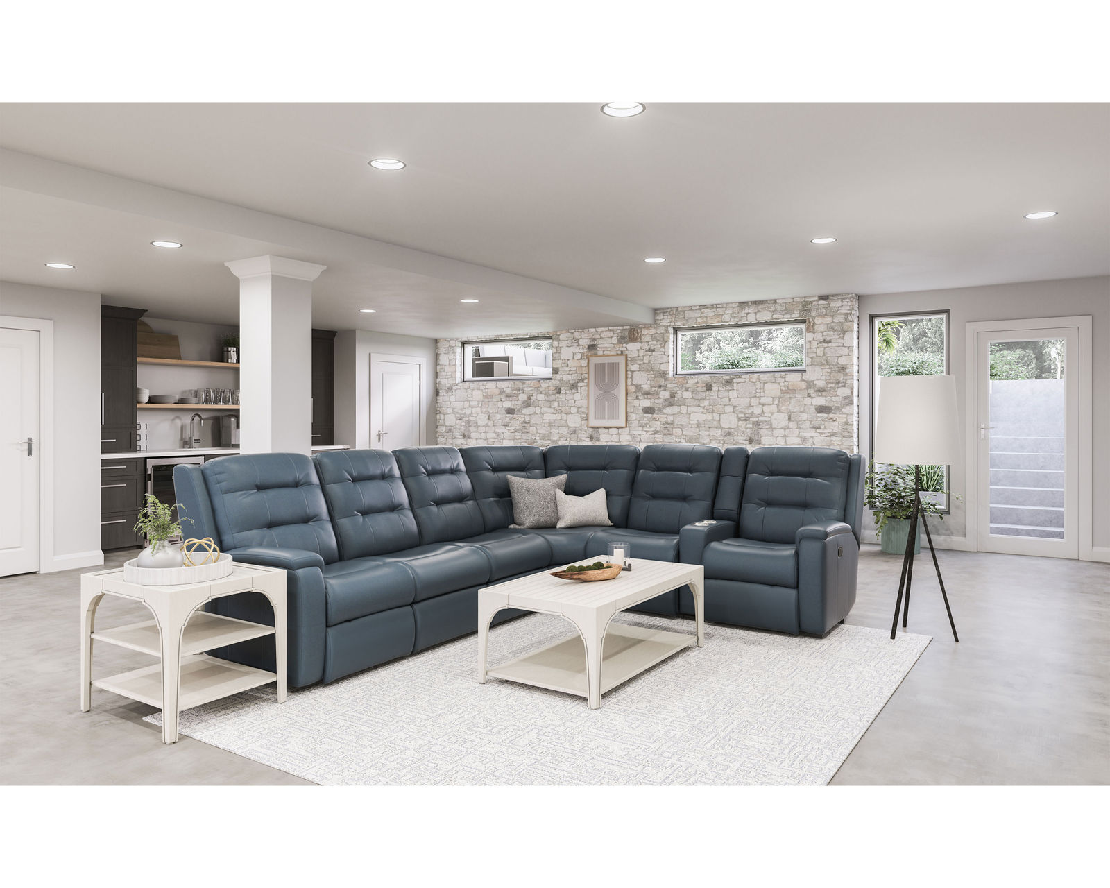 Arlo Leather Reclining Sectional (Colors Available) - Image 11