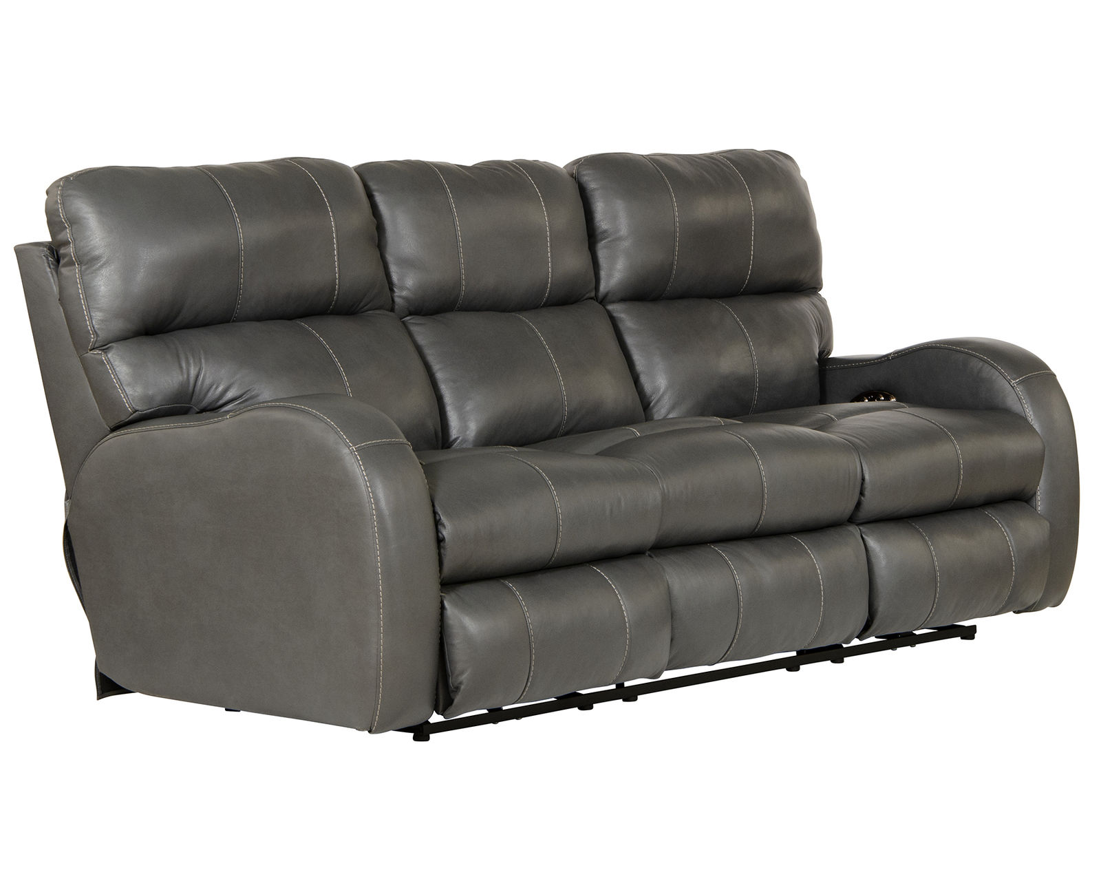 Angelo 83" Top Grain Leather Touch Power Headrest Power Reclining Sofa (Color choices) - Image 2
