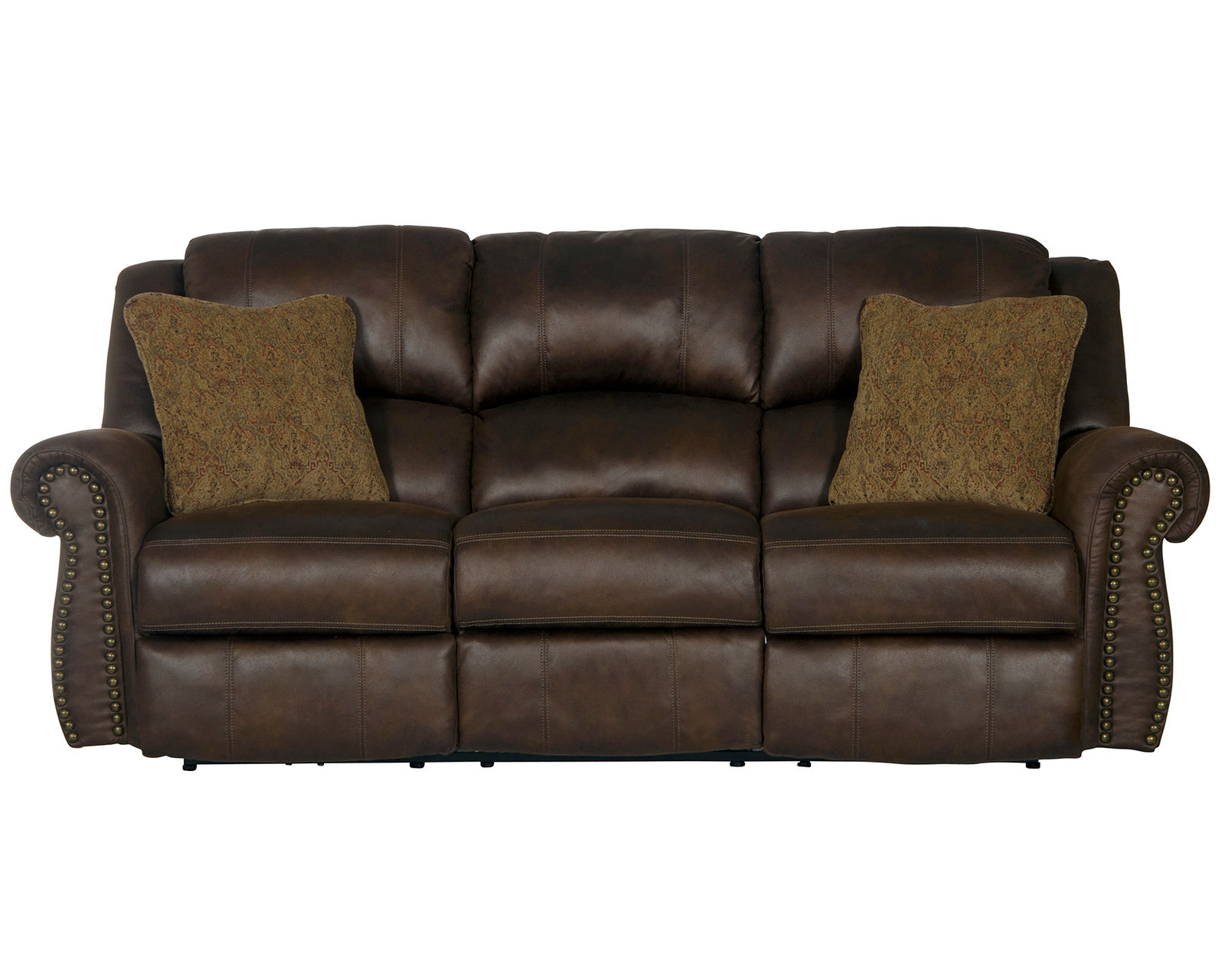 Pickett 90" Double Reclining Sofa w/ Pillows
