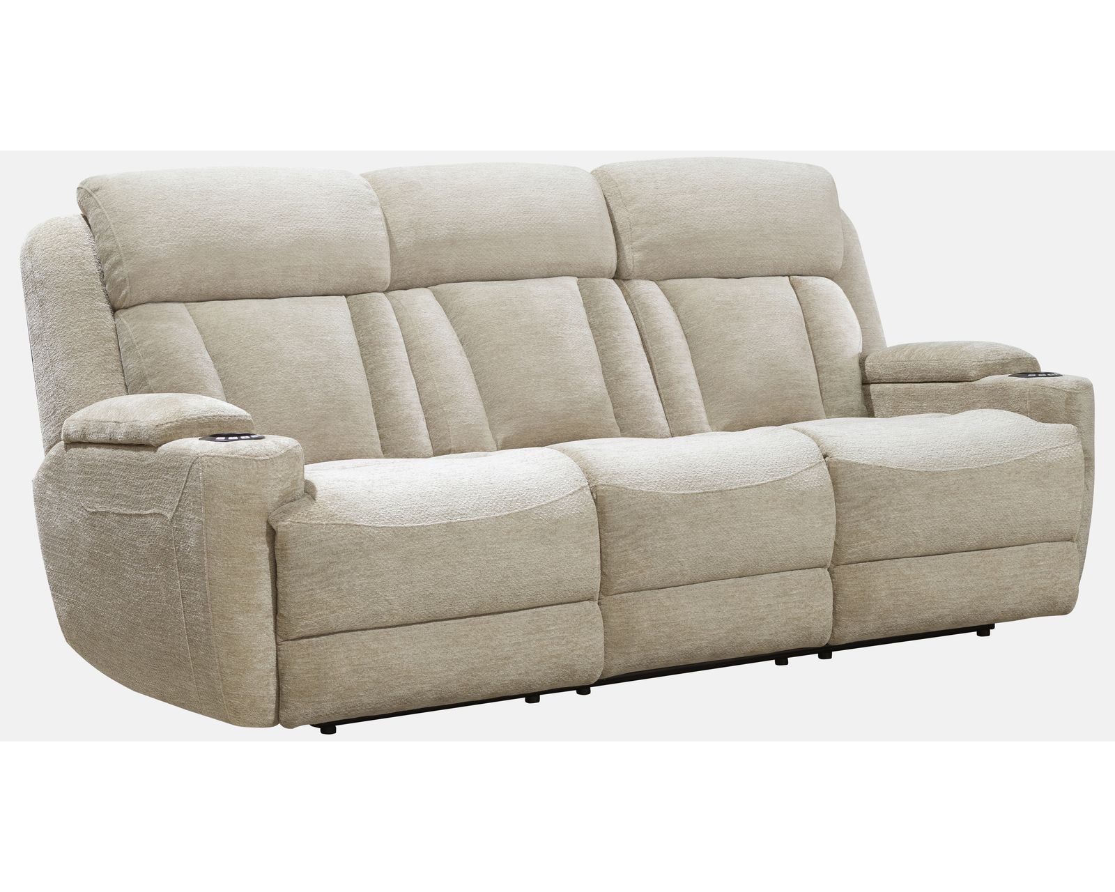 Dalton 89" Power Headrest Power Reclining Sofa with Reading Light and Drop Down Console (Fawn) - Image 3