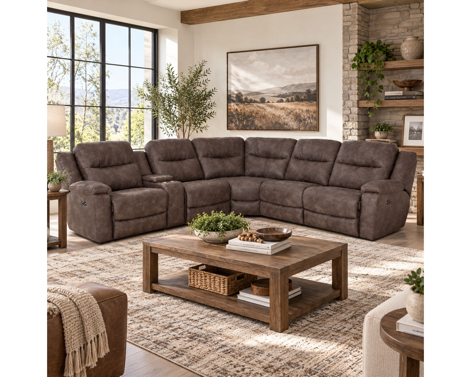 Emerson 689 Modular Power Headrest Power Reclining Sectional (Power Reclining Comfort. Modular Freedom. Designed Around You) - Image 6