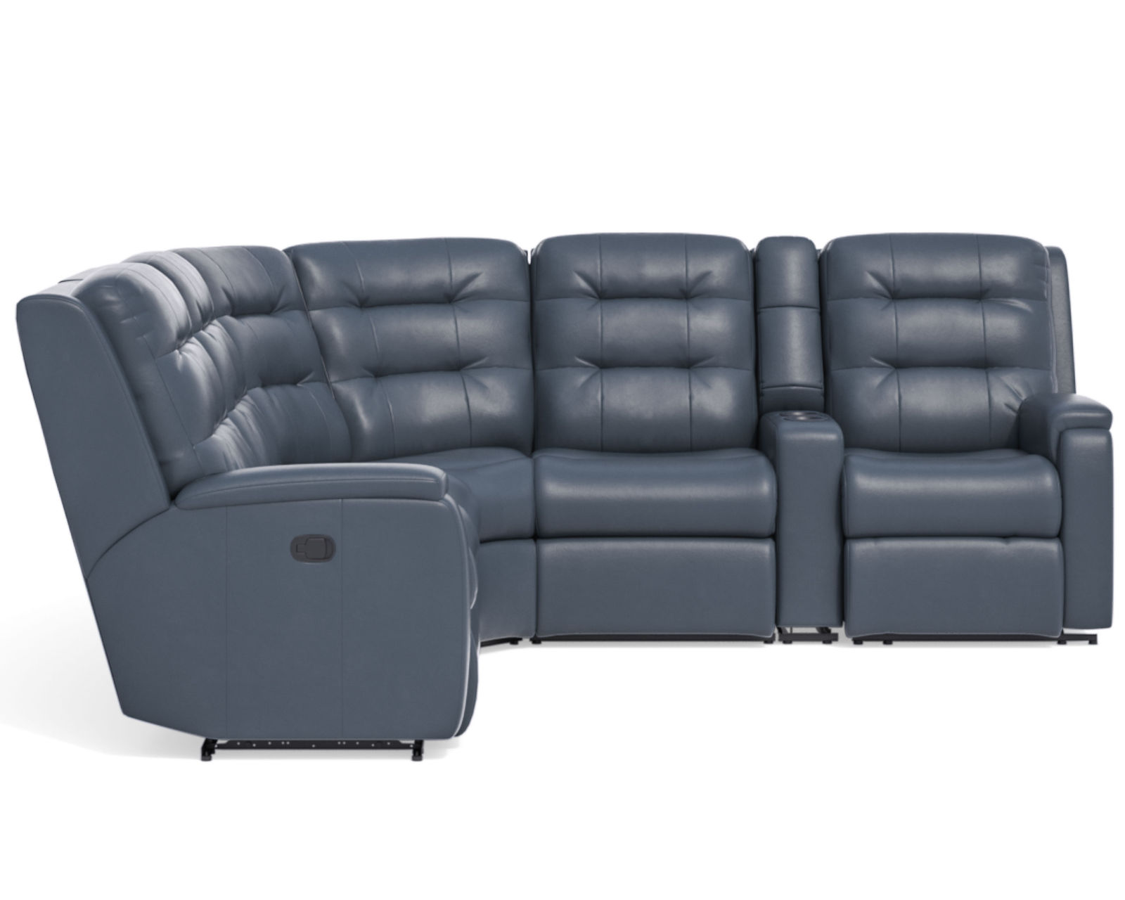 Arlo Leather Reclining Sectional (Colors Available) - Image 2