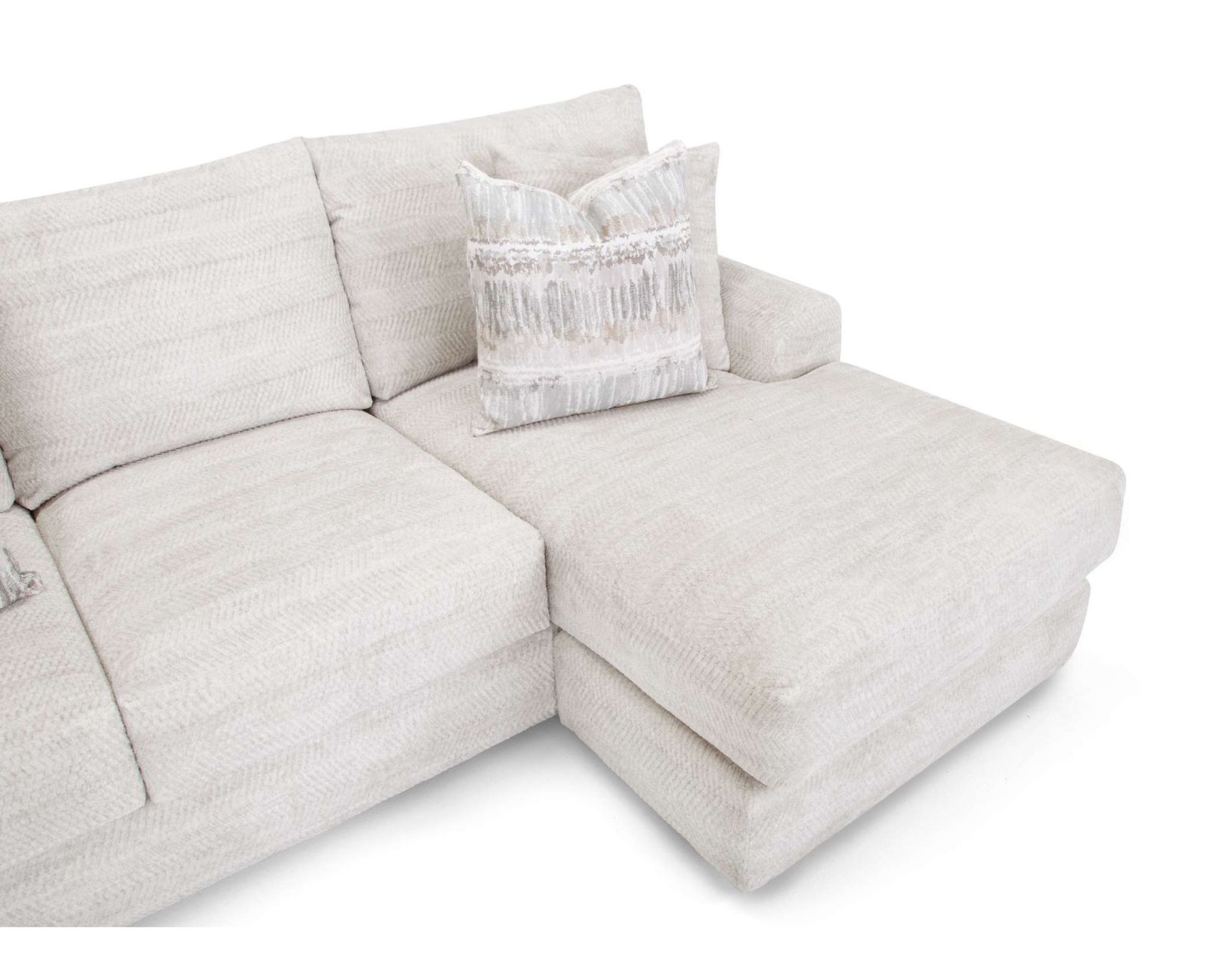 Nash 101" Sofa with Reversible Chaise (Includes Pillows) - Image 5