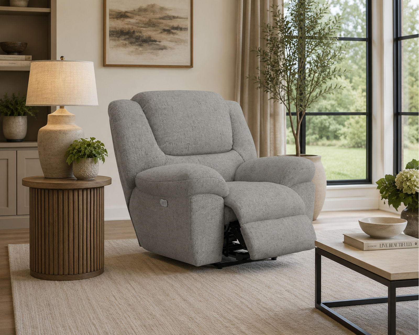 Trifecta 165 Triple Reclining Sofa with Drop Down Table (+2 colors) 90" - Image 38