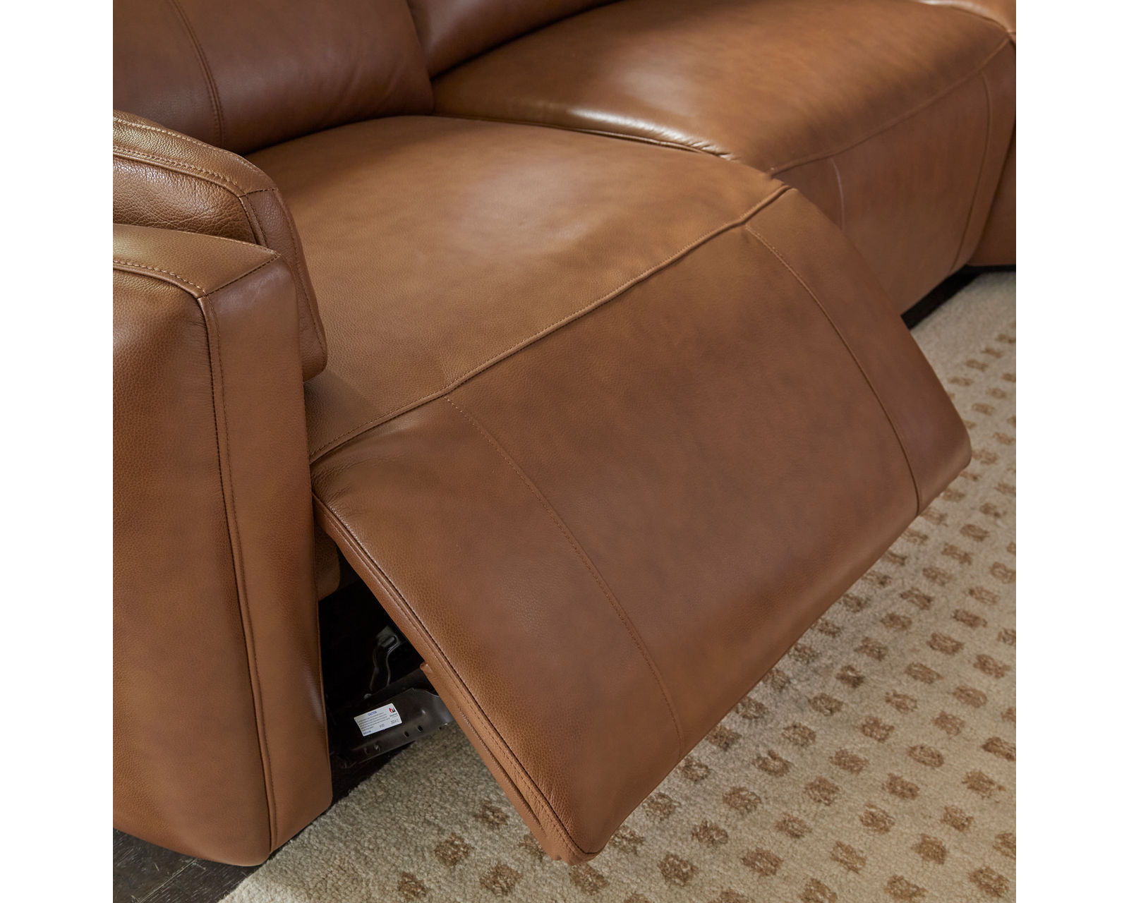 Modesto Power Headrest Power Reclining Leather Sectional (In Stock - Fast Shipping) - Image 9