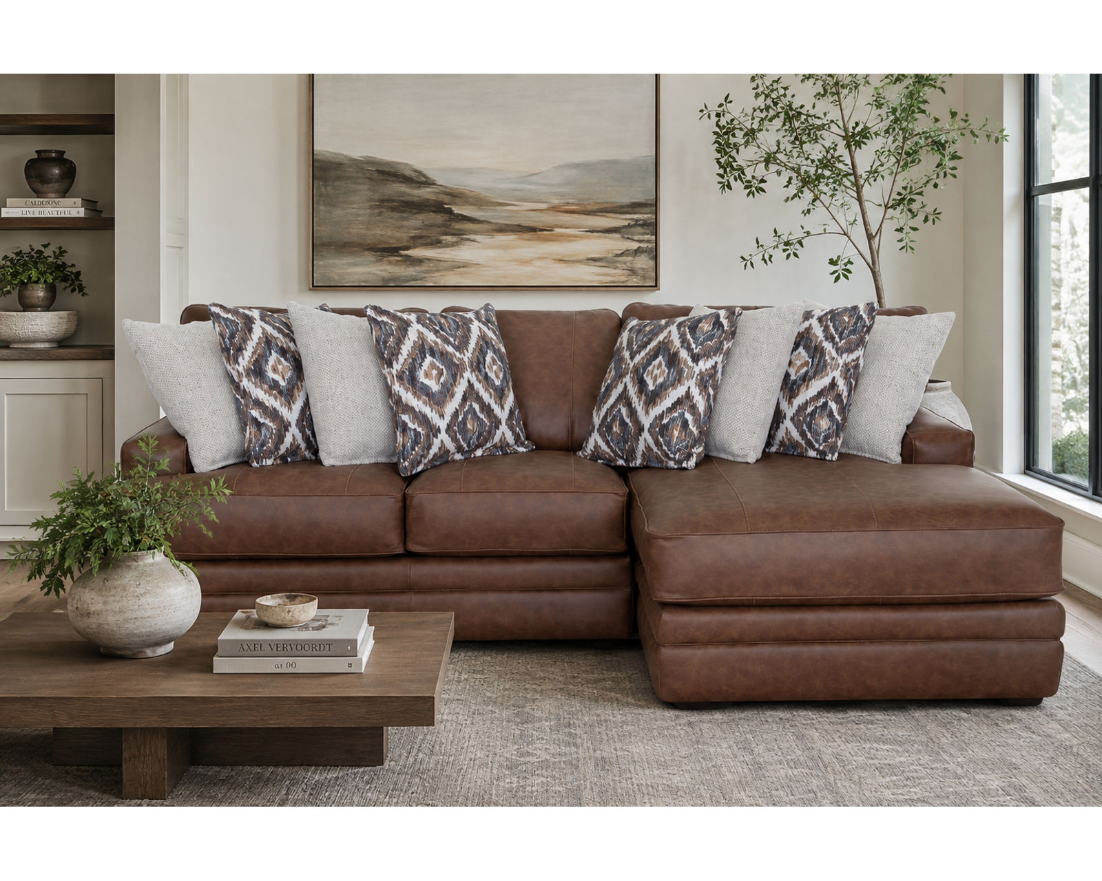 Asheville 934 Modular Sectional (Leather Look without the Leather Price) - Image 6