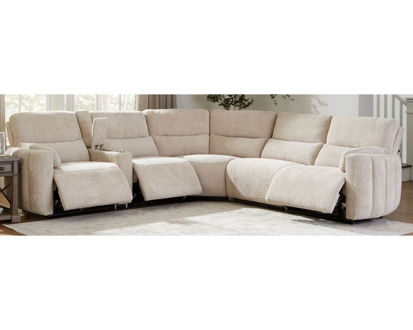 Modesto Power Headrest Power Reclining Fabric Sofa (In stock - Fast Shipping) - Image 3
