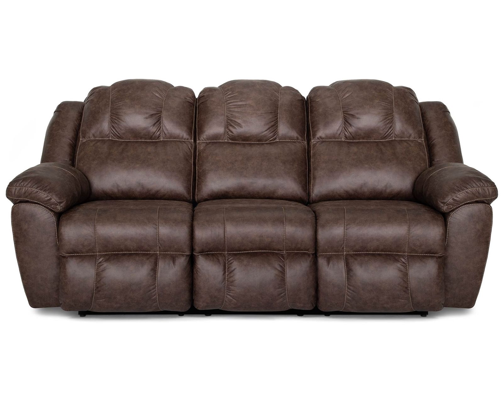 Castello 92" Reclining Sofa Walnut (A Best-Selling Favorite. Plush Comfort with a Distinctive Crowned Design)