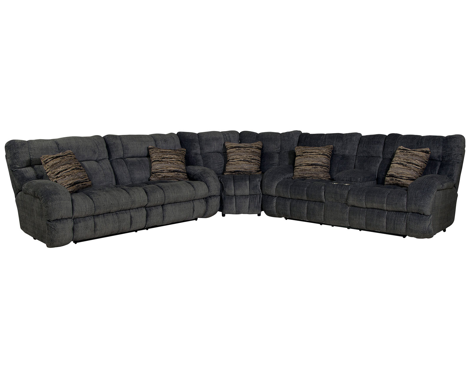 Ashland Lay Flat Reclining Sectional in Buff