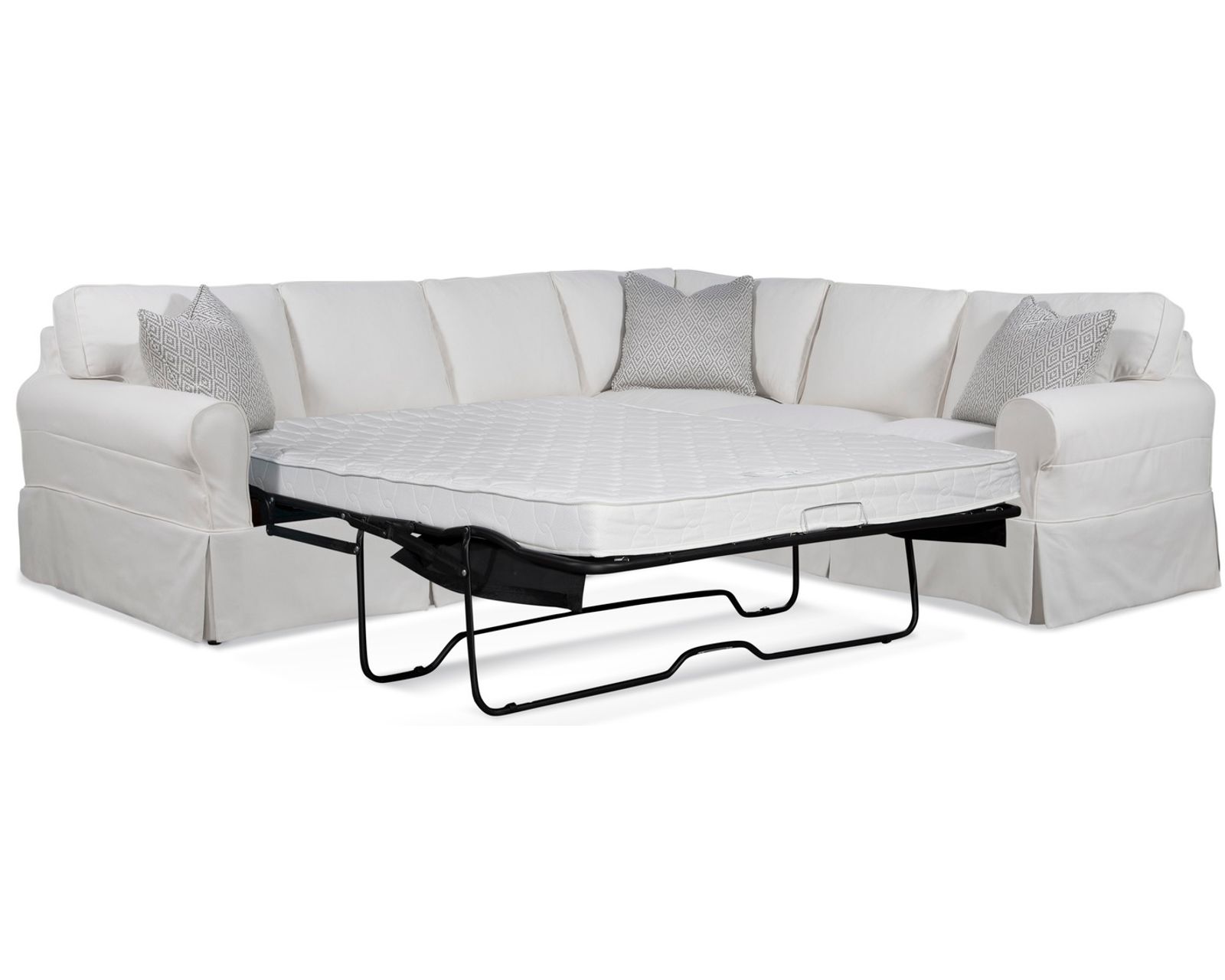 Bedford Slipcover Queen Sleeper Sectional (+69 fabrics)