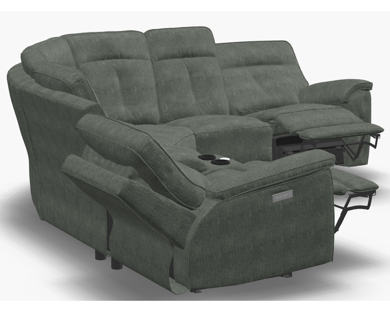 Oakley 41187 Power Headrest Power Reclining Sectional (Made to order fabrics and leathers) - Image 6
