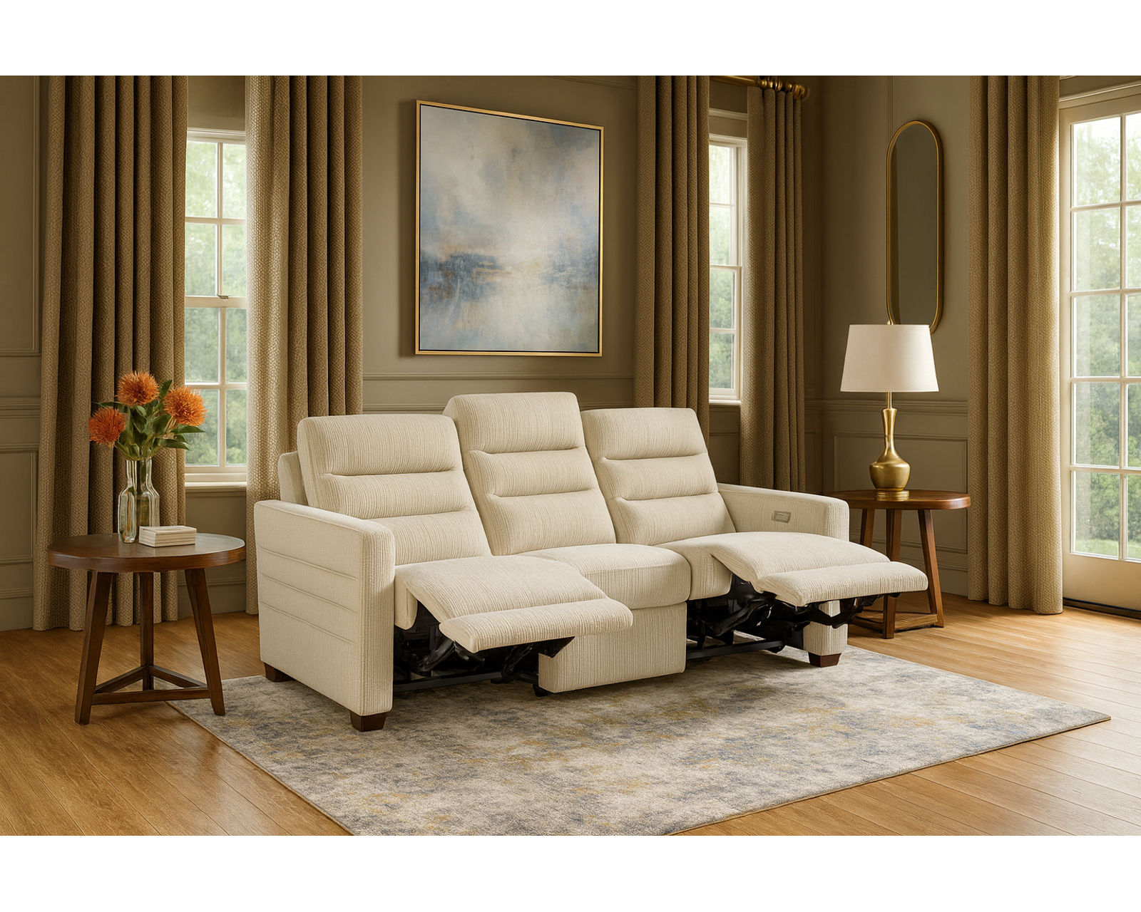 Reece 40109 Triple Power Reclining Sofa (81") +50 fabrics - Image 8
