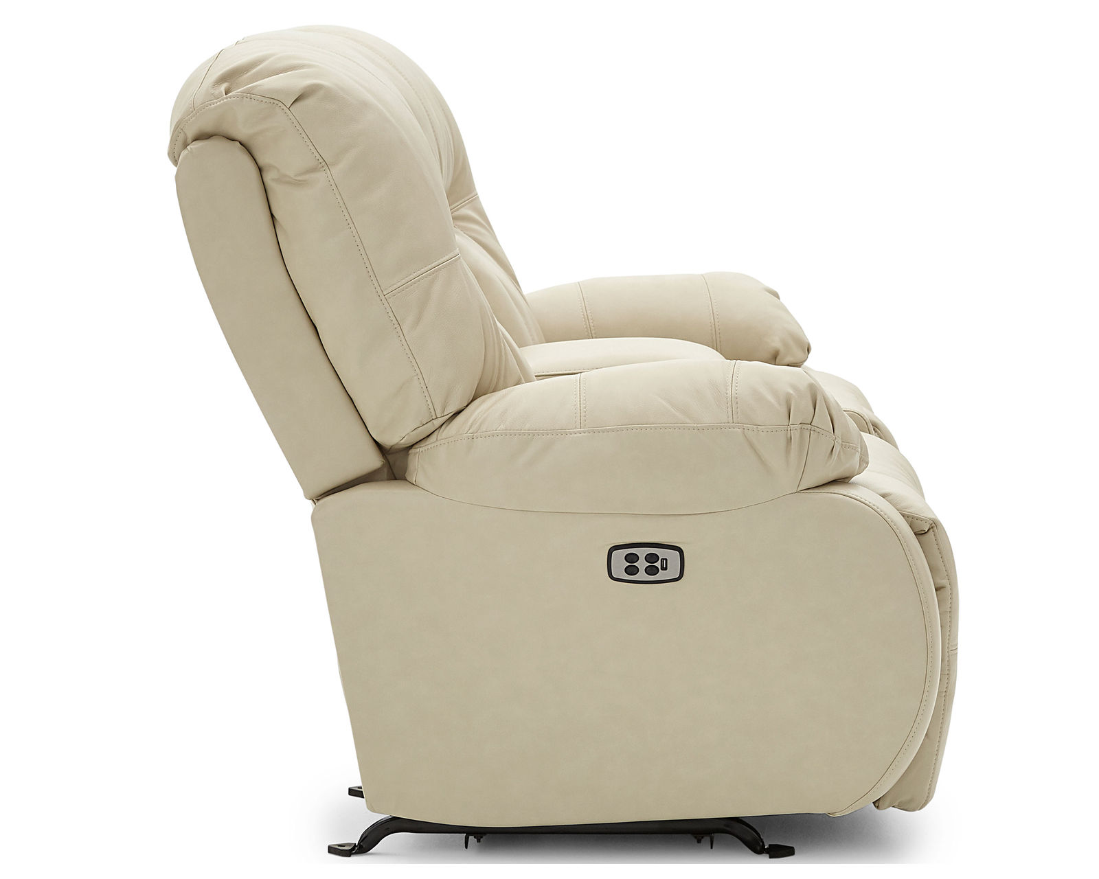 Brinley Double Reclining Leather Console Loveseat (+30 leathers) - Image 4