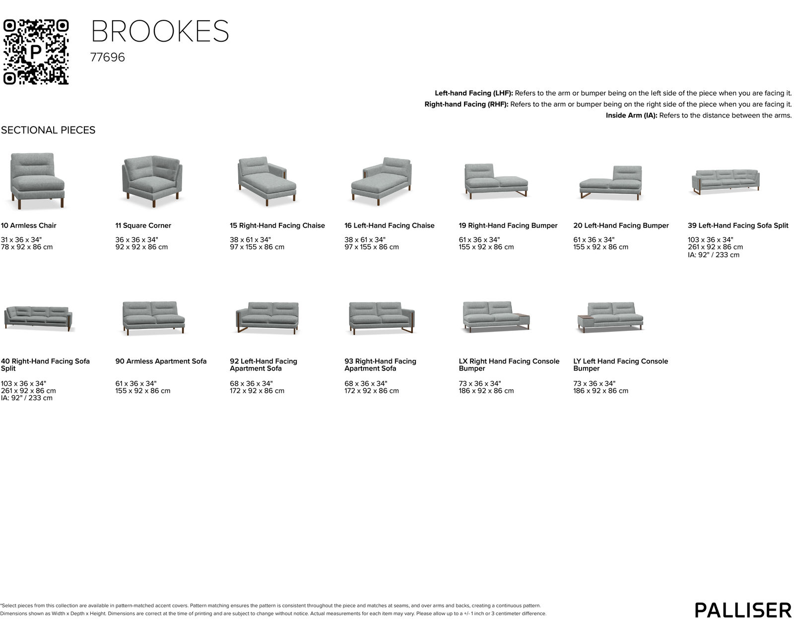 Brookes 77696 Sectional (+60 fabrics) - Image 7