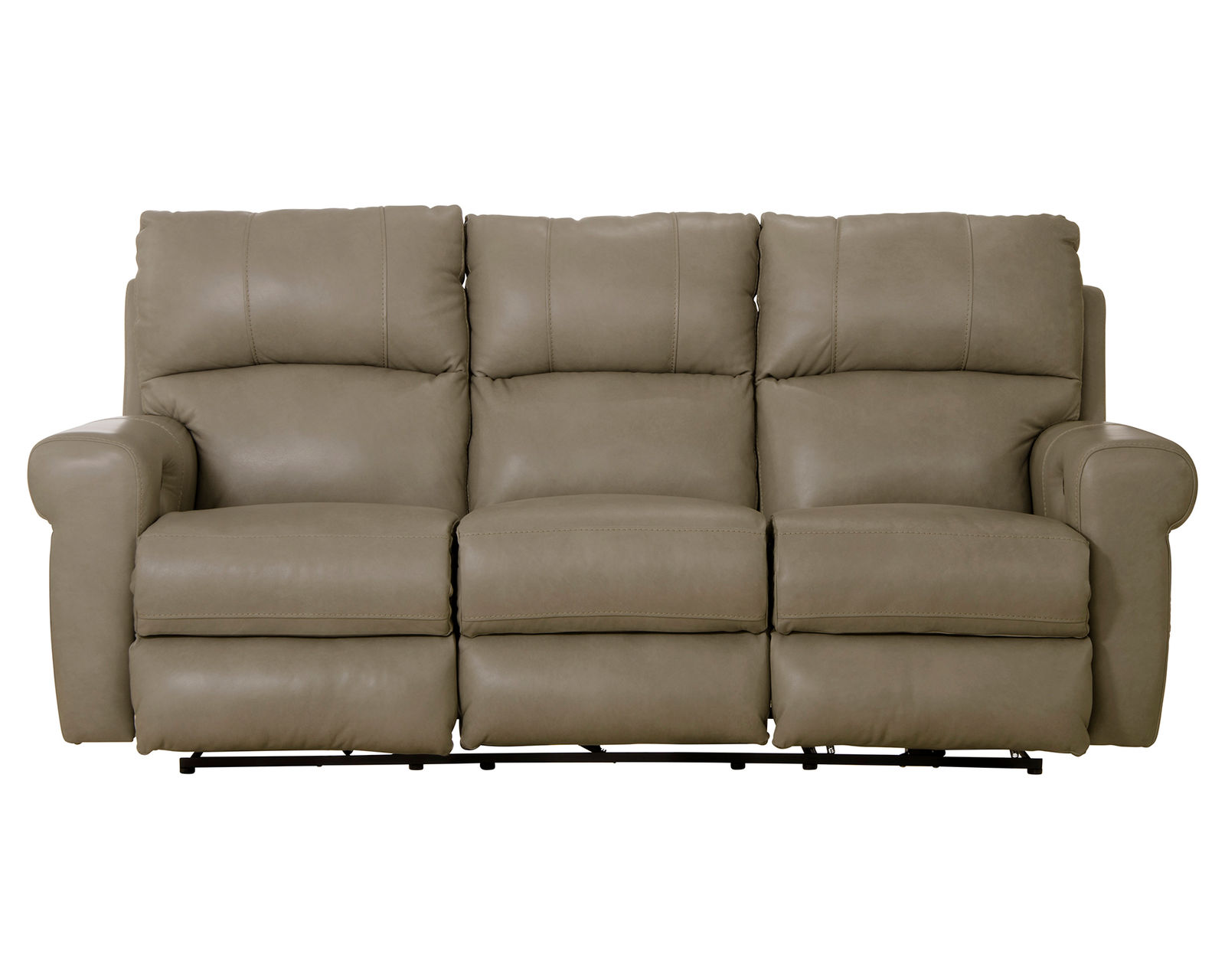 Torretta Leather Power Lay Flat Reclining Sofa in Chocolate (87")