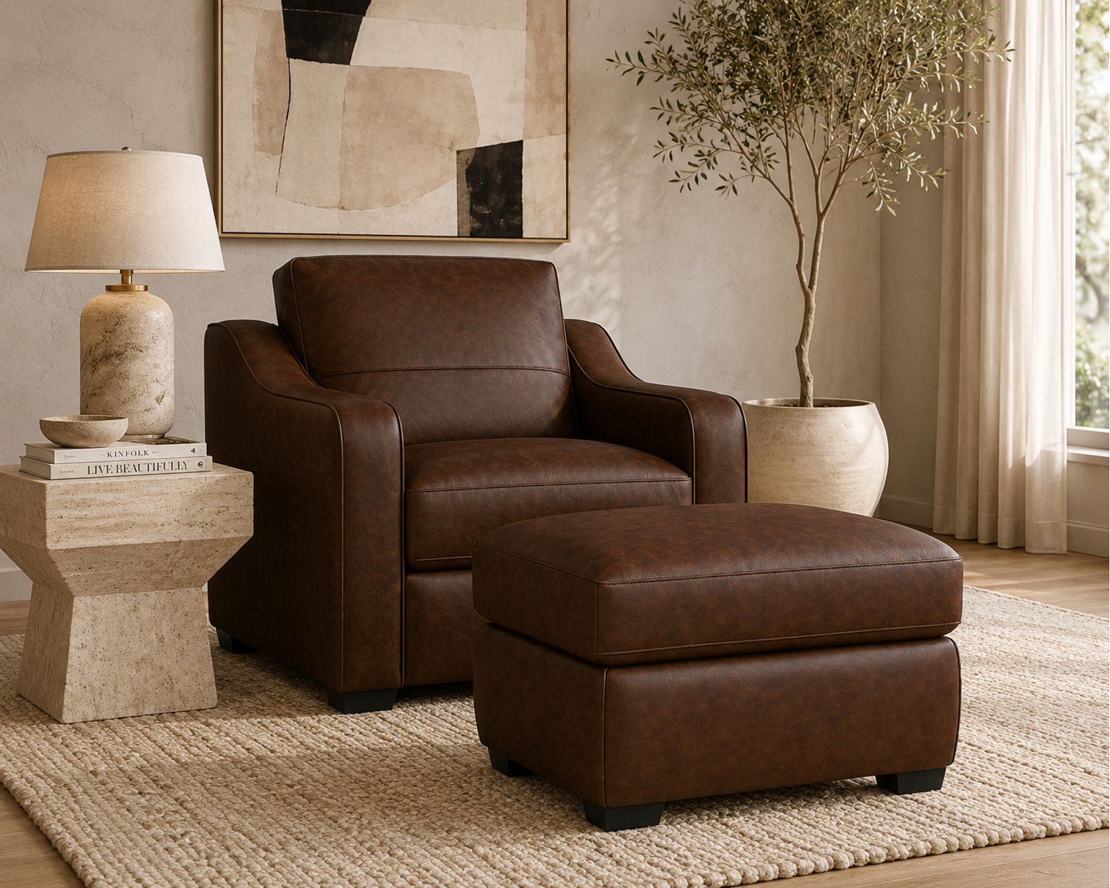 Hudson 98" Leather Sofa (2 leather colors) - Image 21