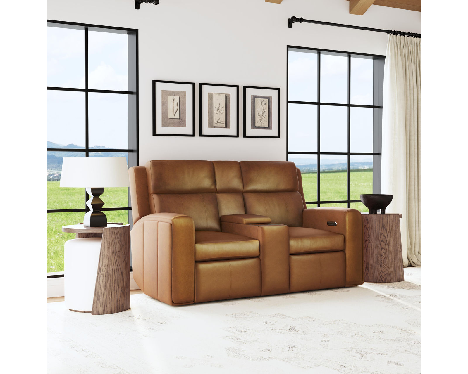 Wyatt 1596 Triple Power Reclining Console Loveseat 705-72 (85") 2 colors - in stock - Image 5