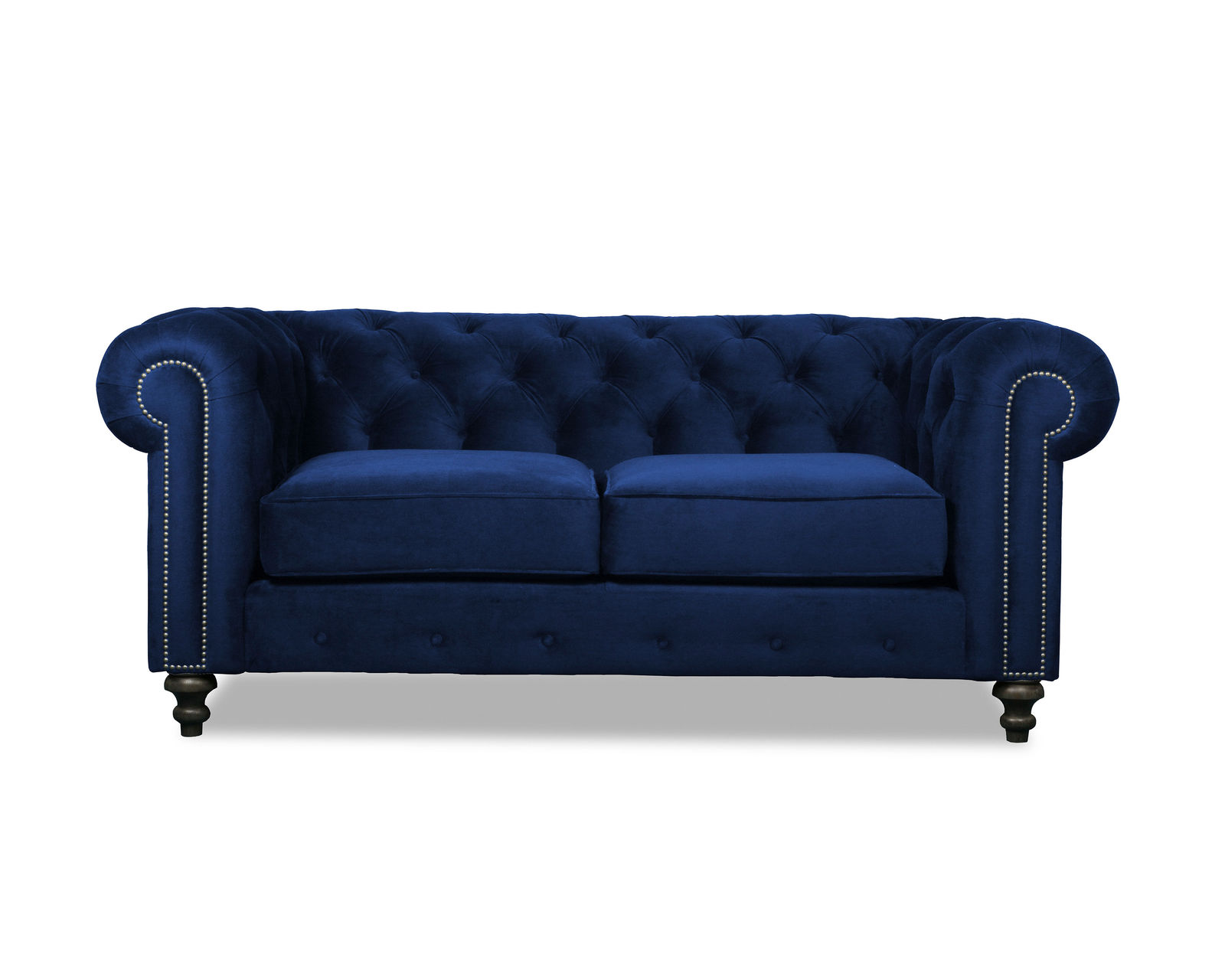 London Tufted Sofa in Blue - 72" - 90" - 103" - Image 3
