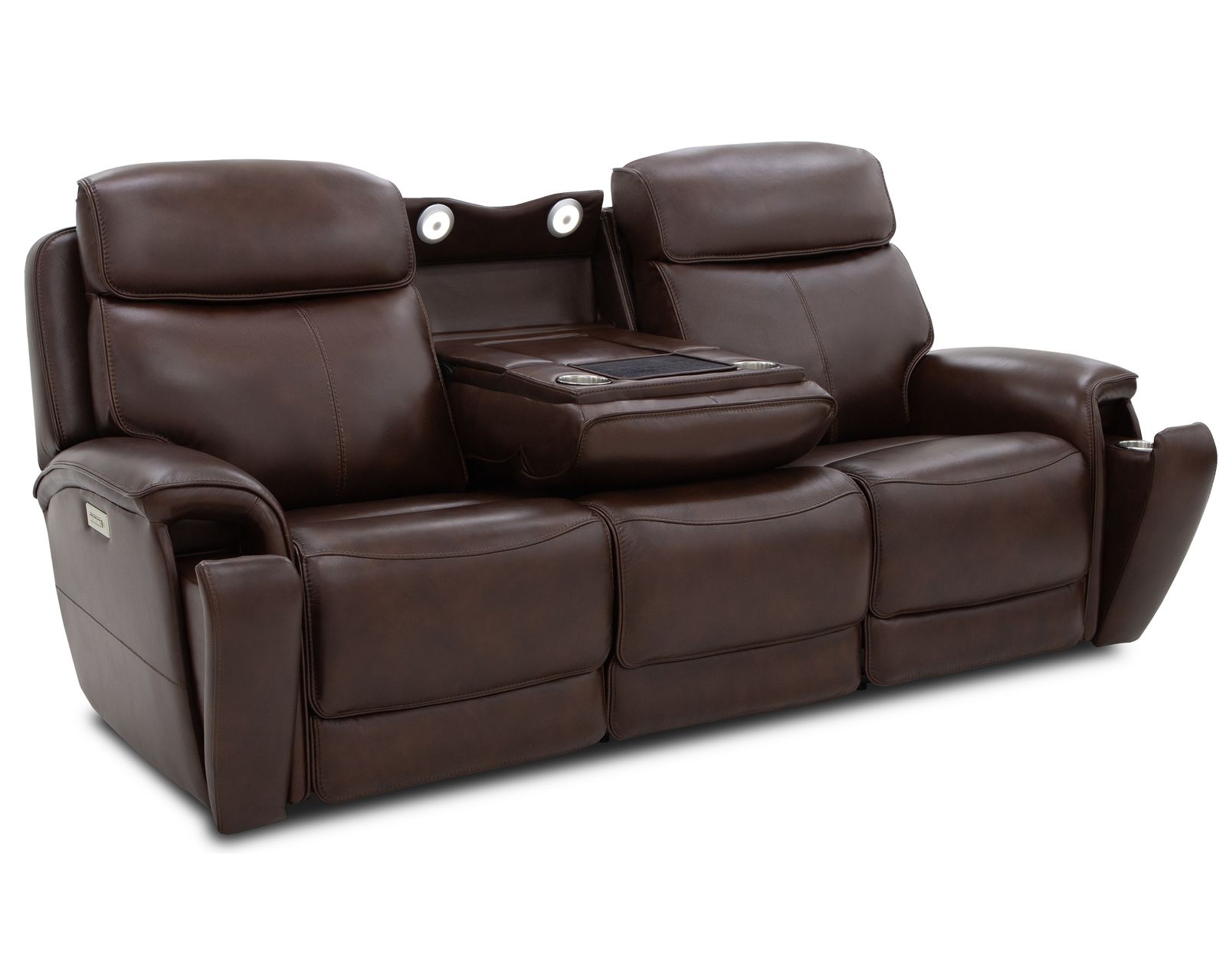 Walker 1580-72 Triple Power Leather Reclining 90" Sofa w/Drop down table(2 colors) - Image 37