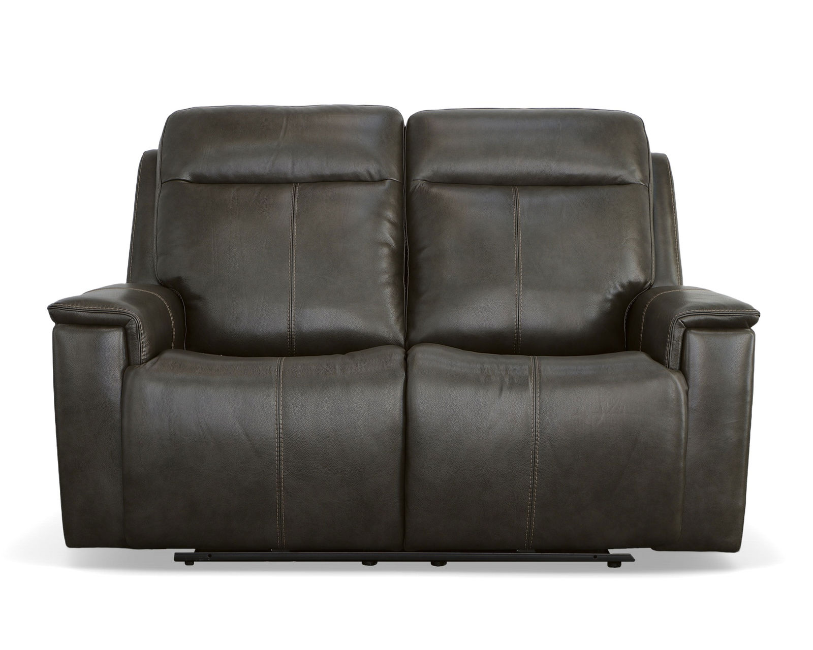 Odell Power Reclining Loveseat with Console, Power Headrests & Lumbar(Dark gray leather) in stock - Image 26