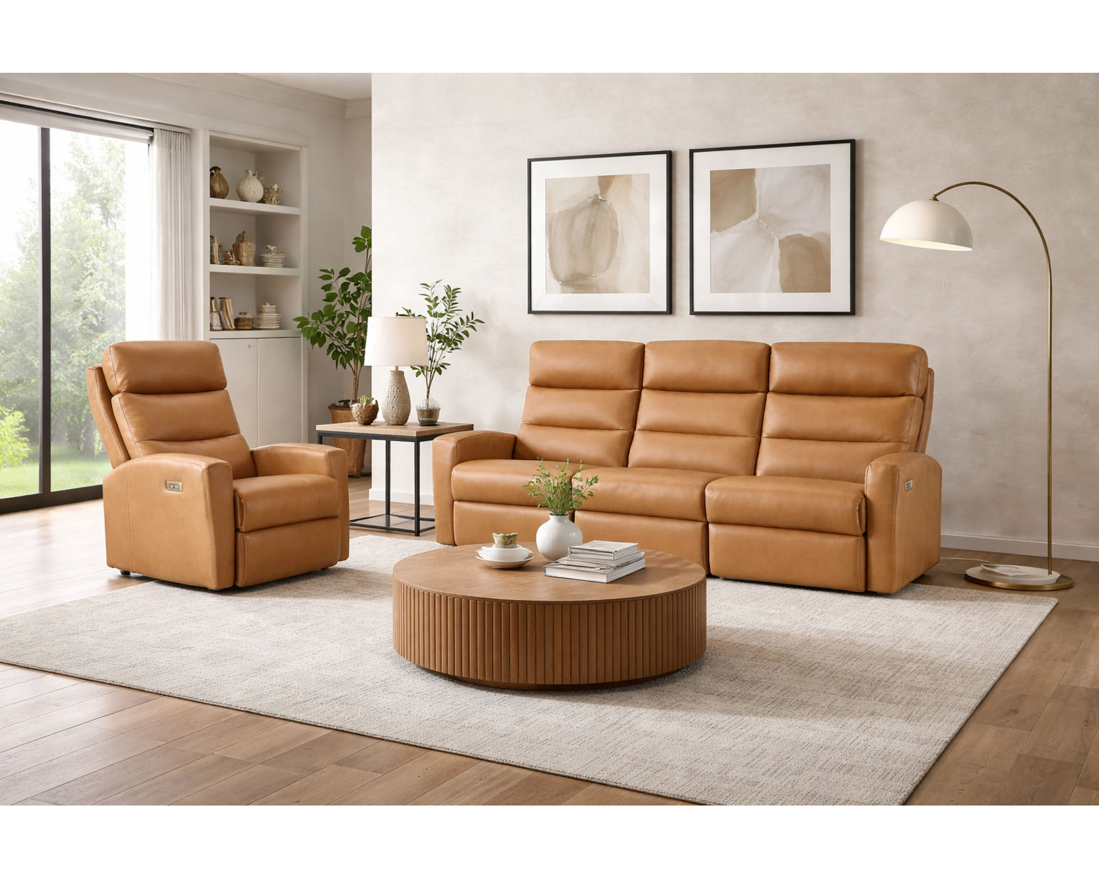 Brenna 92" Power Headrest Power Reclining Sofa (+140 leathers) - Image 9