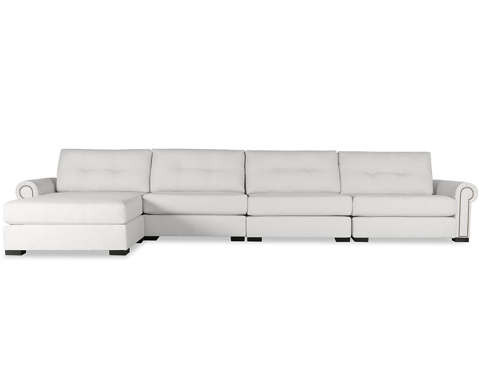 Sylviane Buttoned 5 Pieces Modular Sectional w/ Chaise Left or Right (3 Colors Available) - Image 3