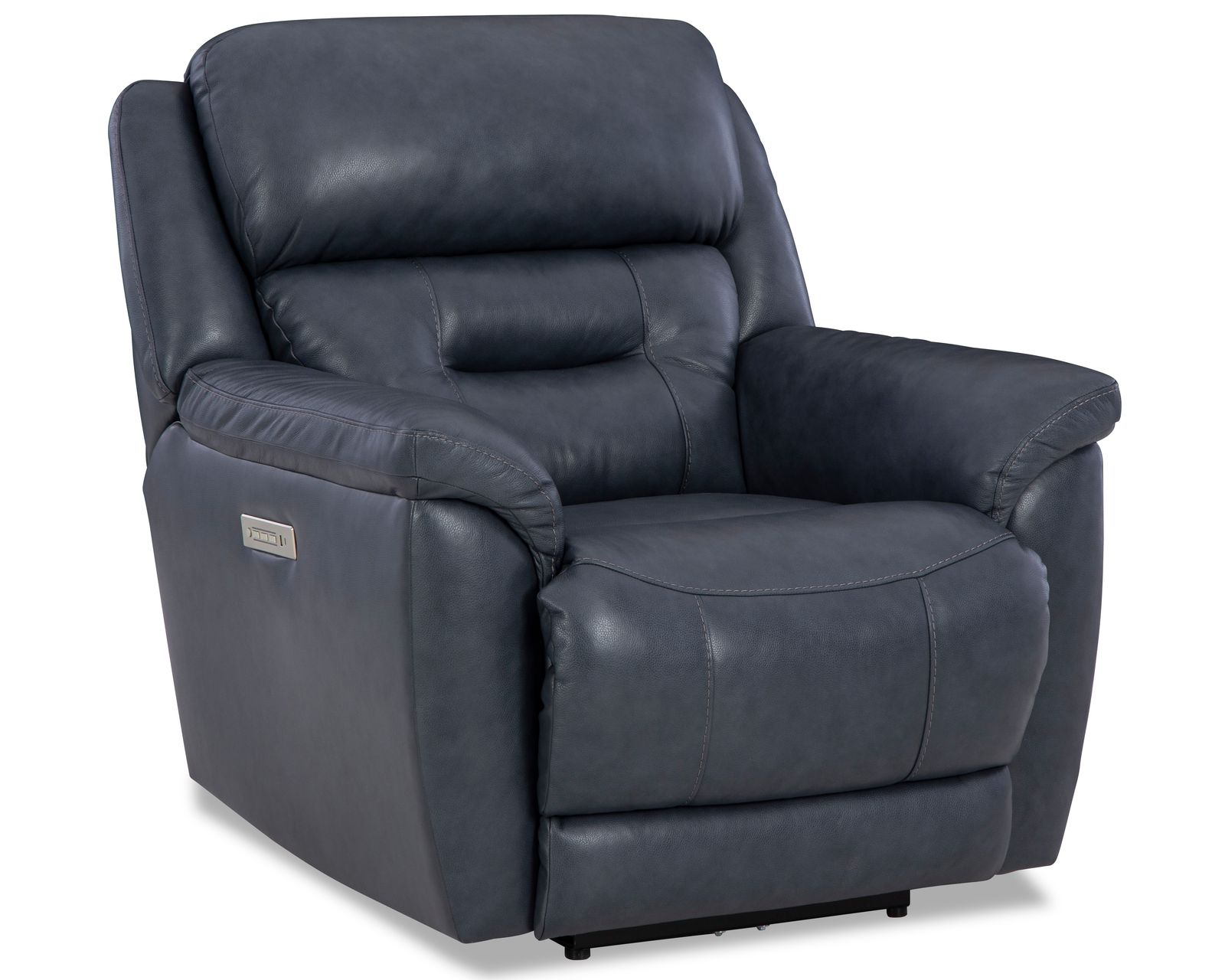Contender 90" Zero Gravity Leather Triple Power Recliner Sofa Navy (In stock) - Image 9
