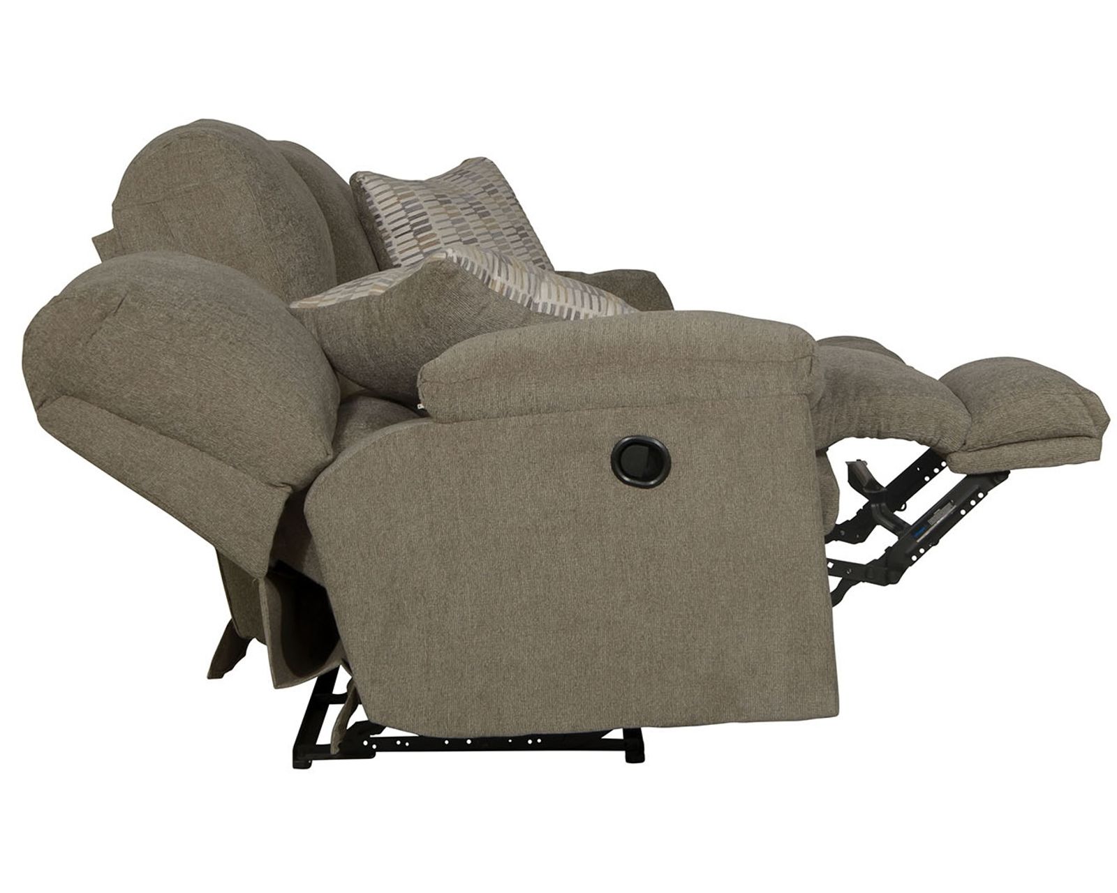 Tyler 85" Double Reclining Sofa in Stonewash - Image 4