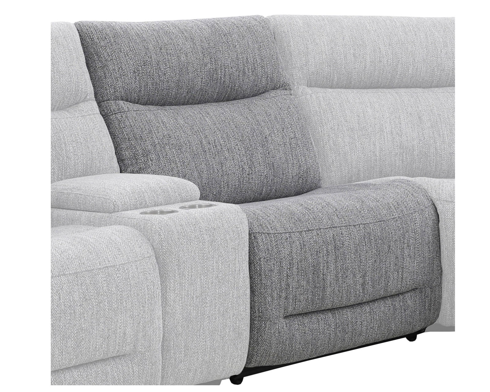 Apollo Zero Gravity Grey Power Reclining Power Headrest Sectional - Image 8