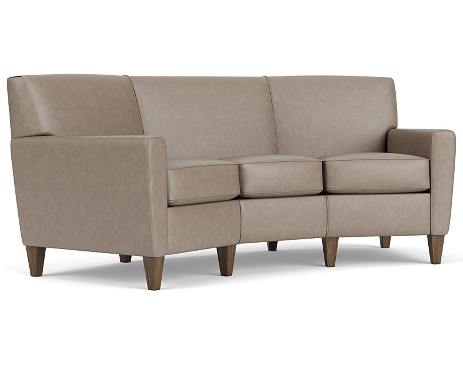 Digby Leather Curved Conversation Sofa (Leather choices) - Image 2