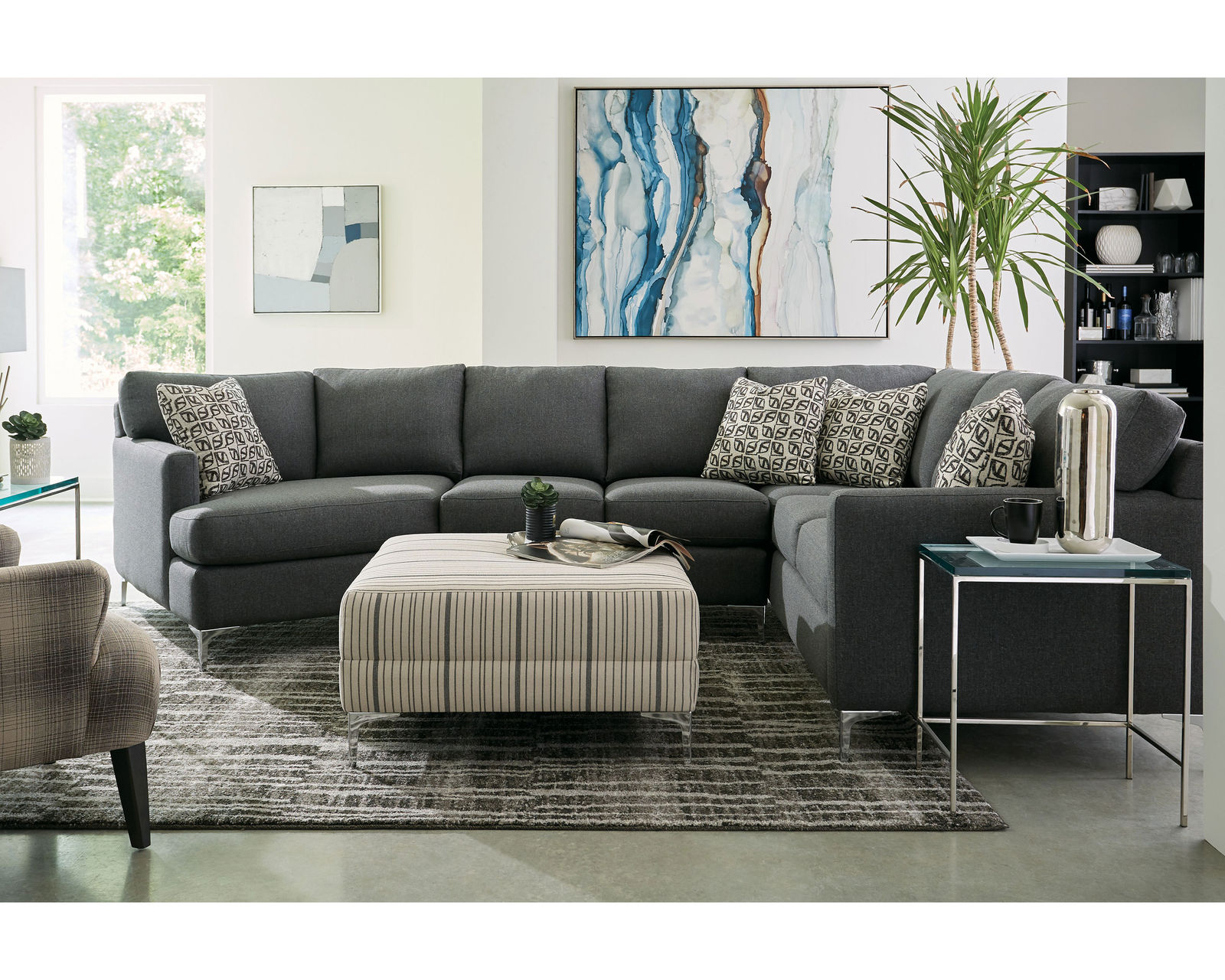M9-2 Stationary Sectional (100+ Performance fabrics) Make it yours - Image 8