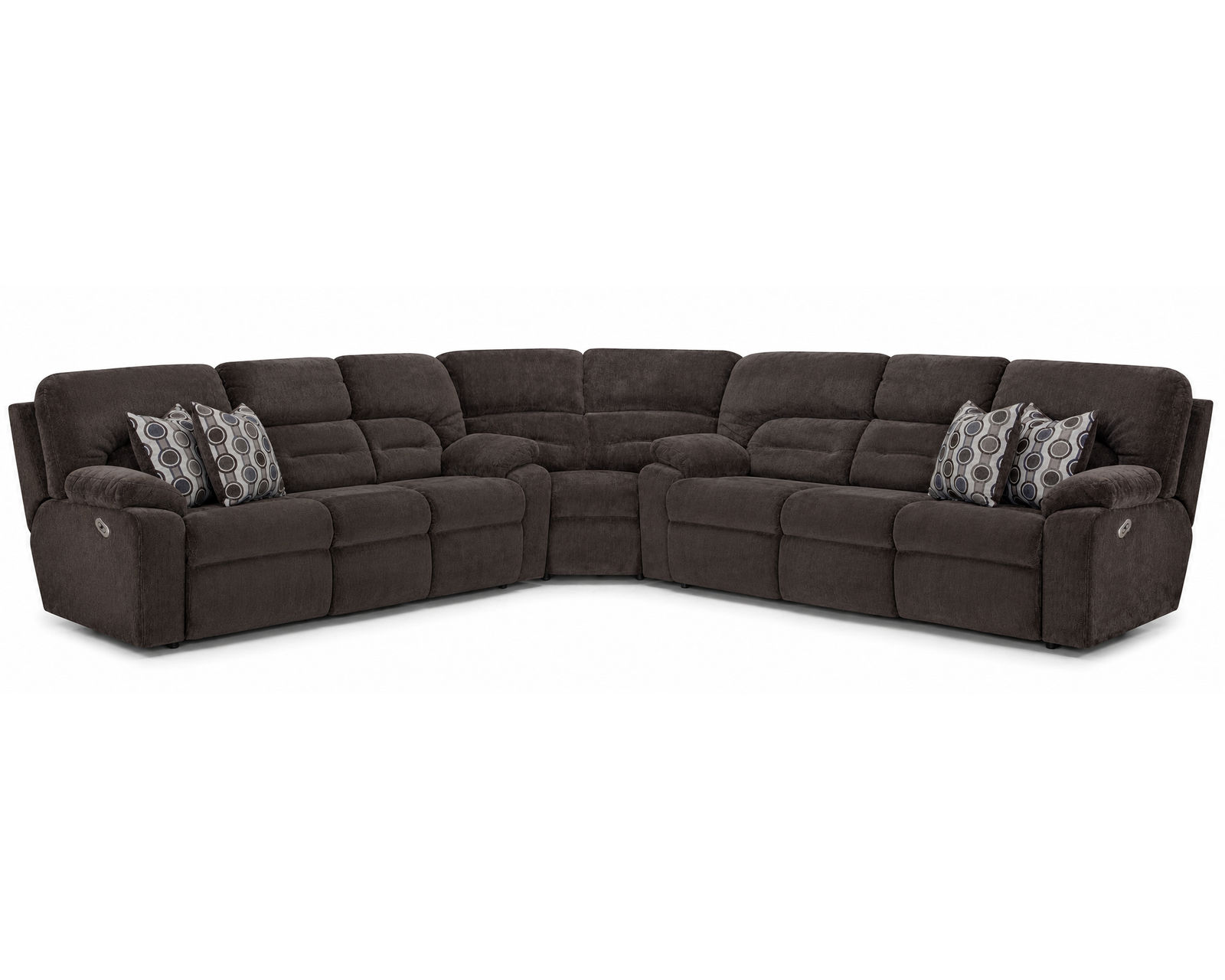 Tribute 797 Three-Piece Dual Power Reclining Sectional Stone (center drop-down table - built-in reading lights, stainless-steel cupholders, USB charging and wireless charging - drop down table) - Image 10