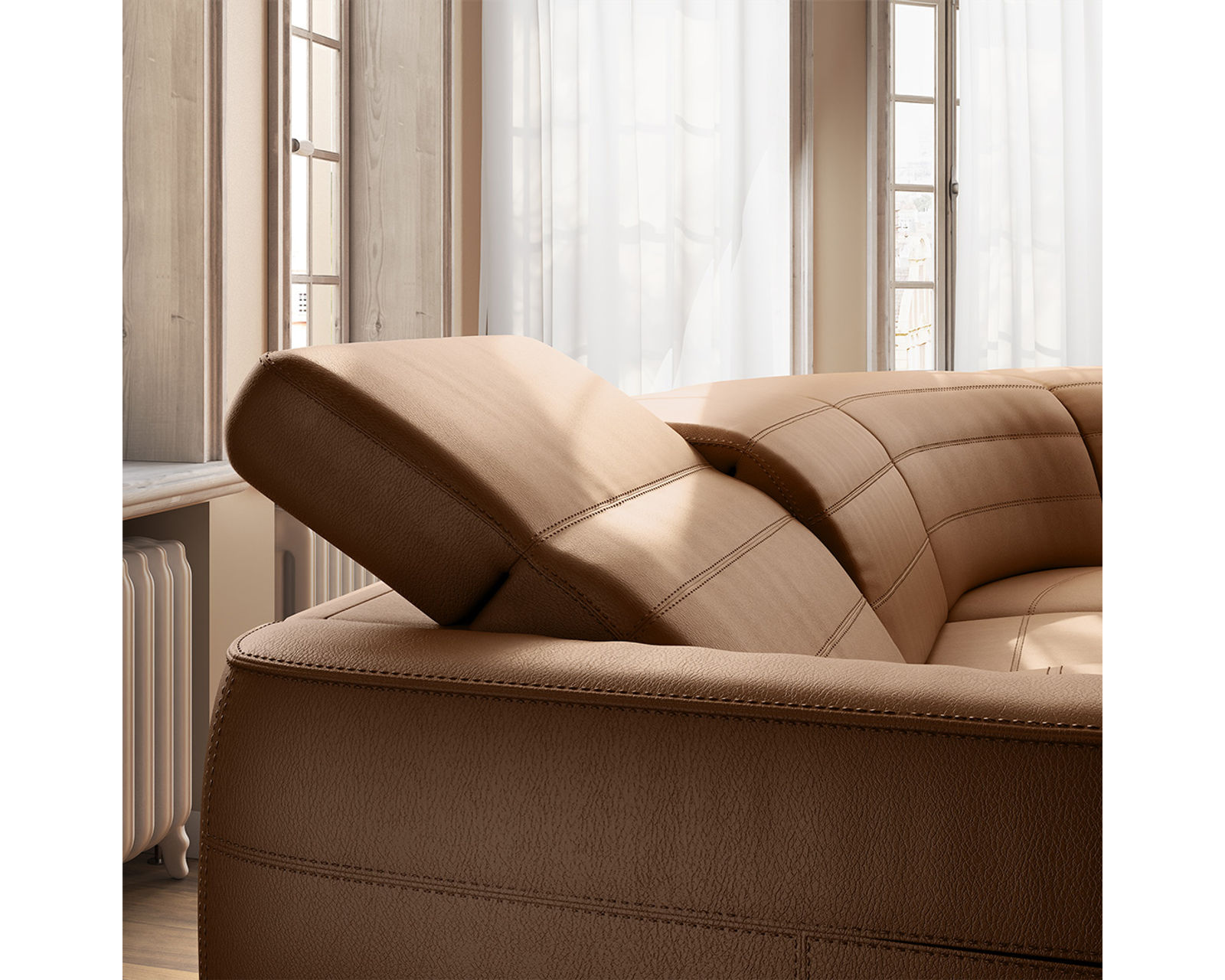Zenith C320 Power Reclining Sectional (+55 leather) - Image 16