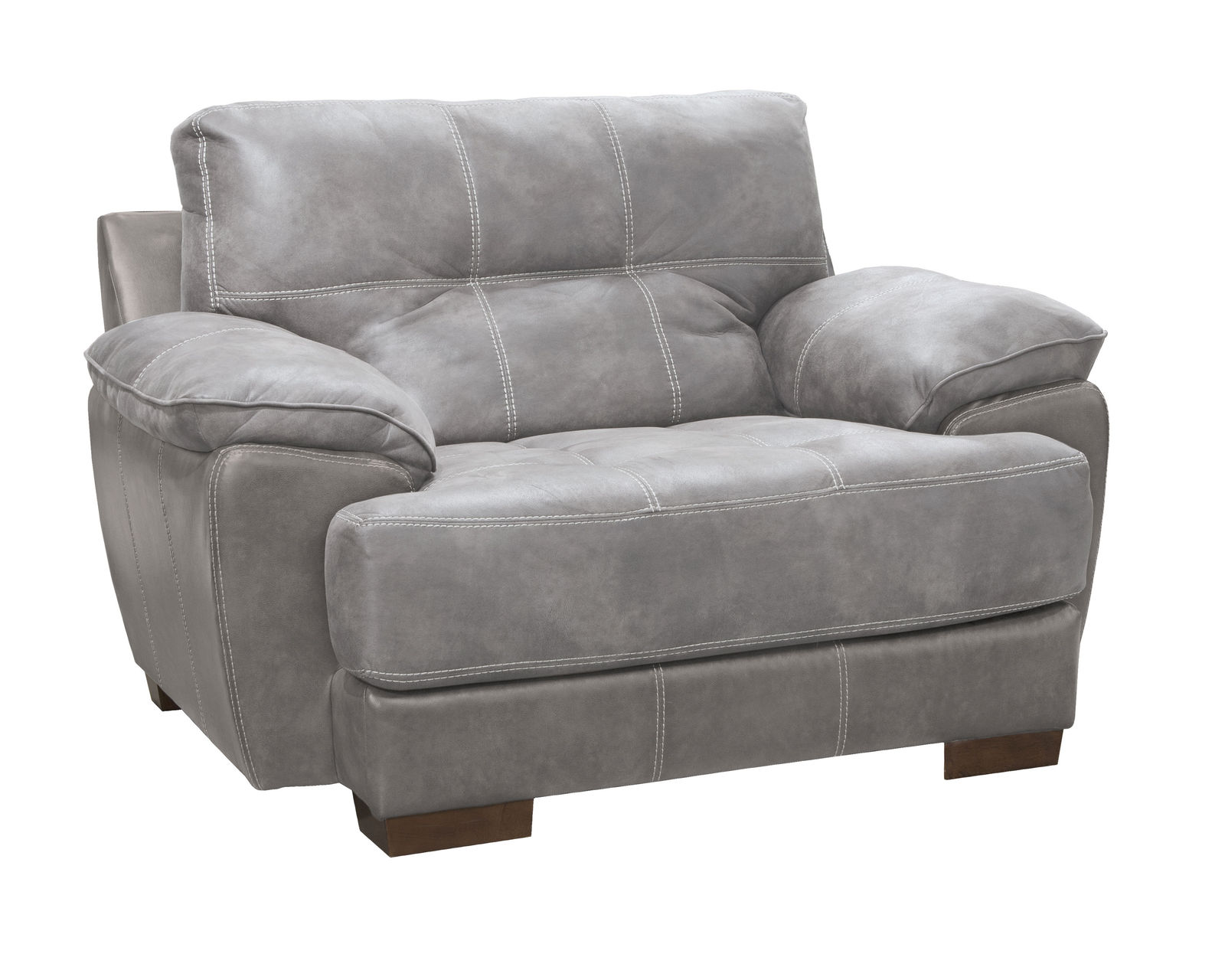Drummond 97" Faux Leather Fabric Sofa - Includes Pillows (2 Colors) - Image 3