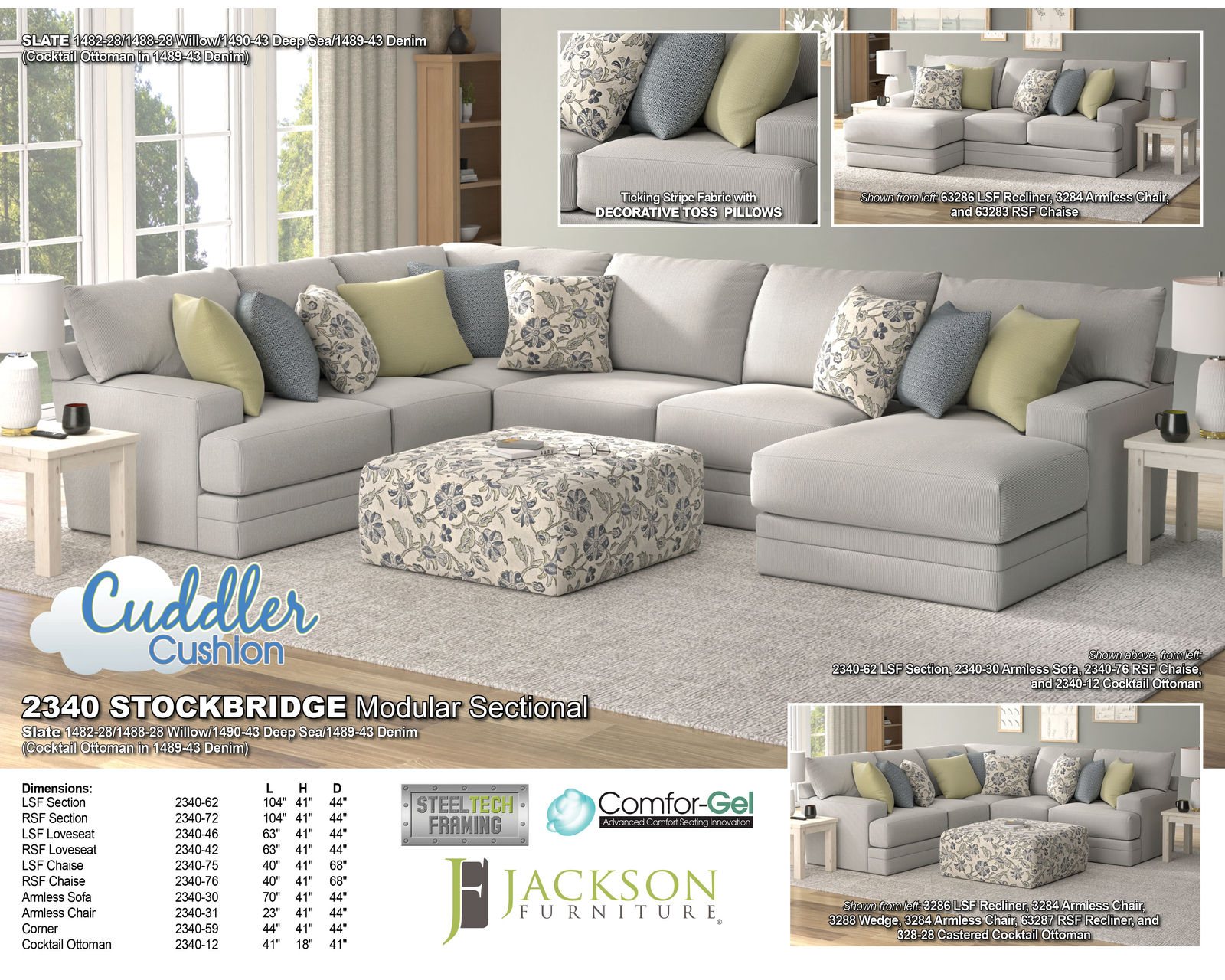 Stockbridge 2340 Modular Sectional (includes pillows) - Image 29