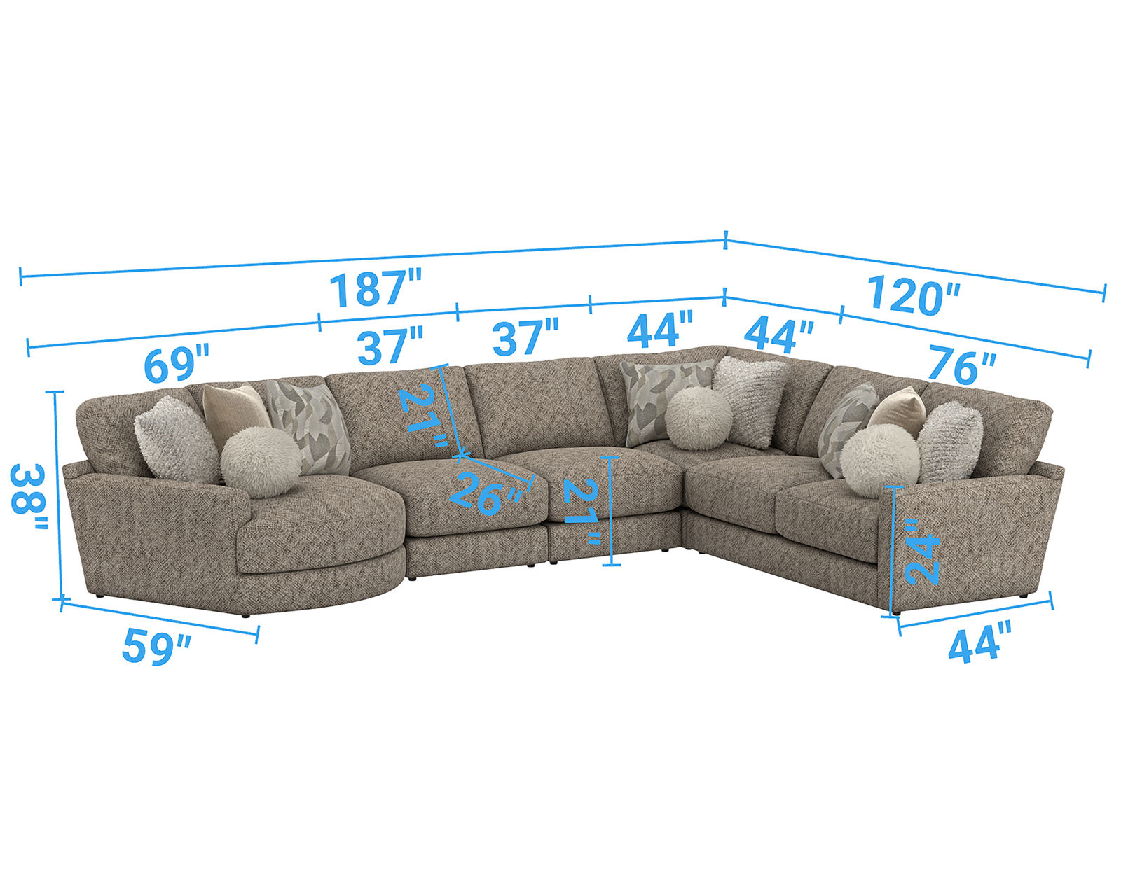 Turner 3145 Modular Sectional (includes pillows) - Image 6