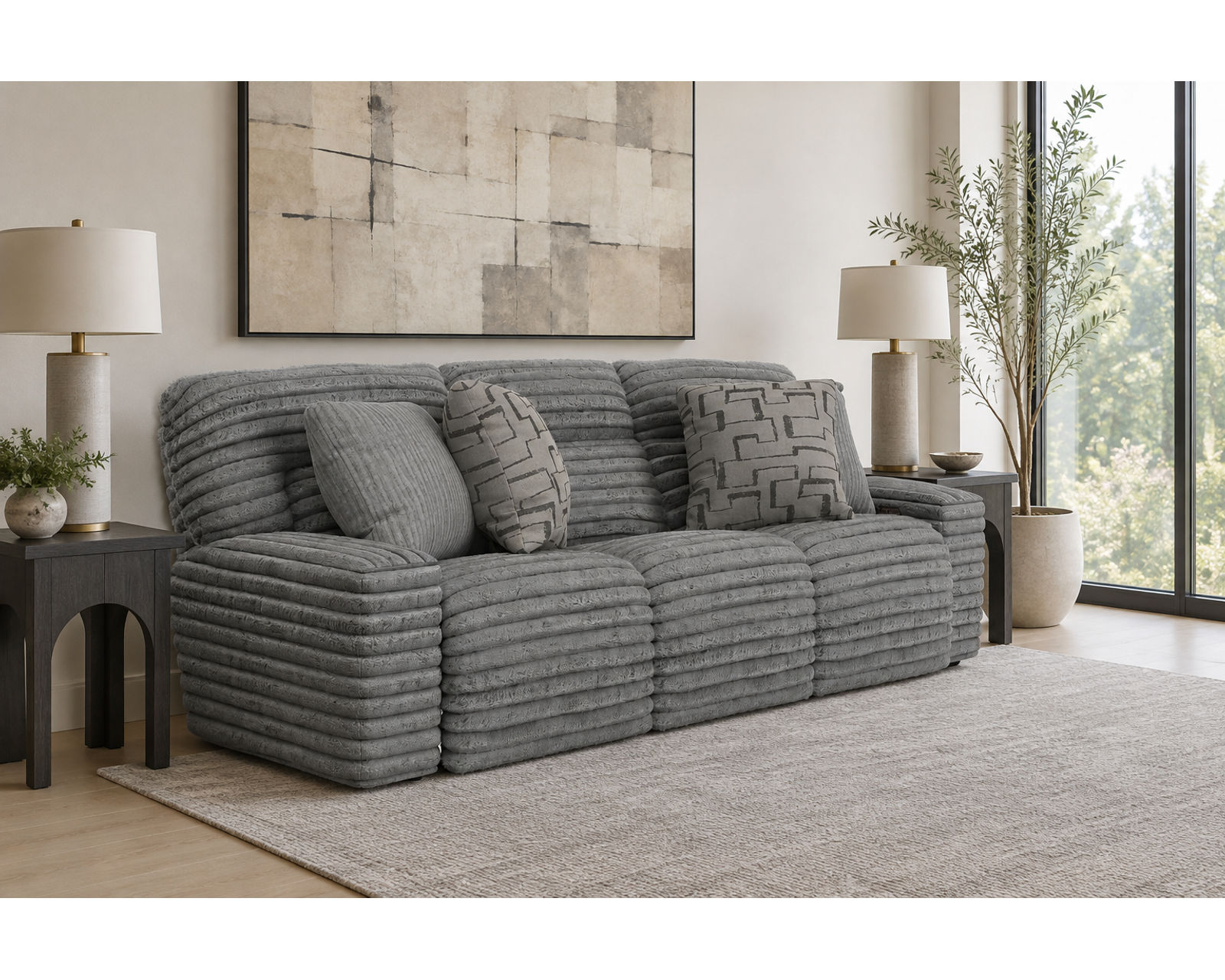 Lynx 101" Extra Wide Power Reclining Sofa with Zero Gravity Recline (2 colors) - Image 2