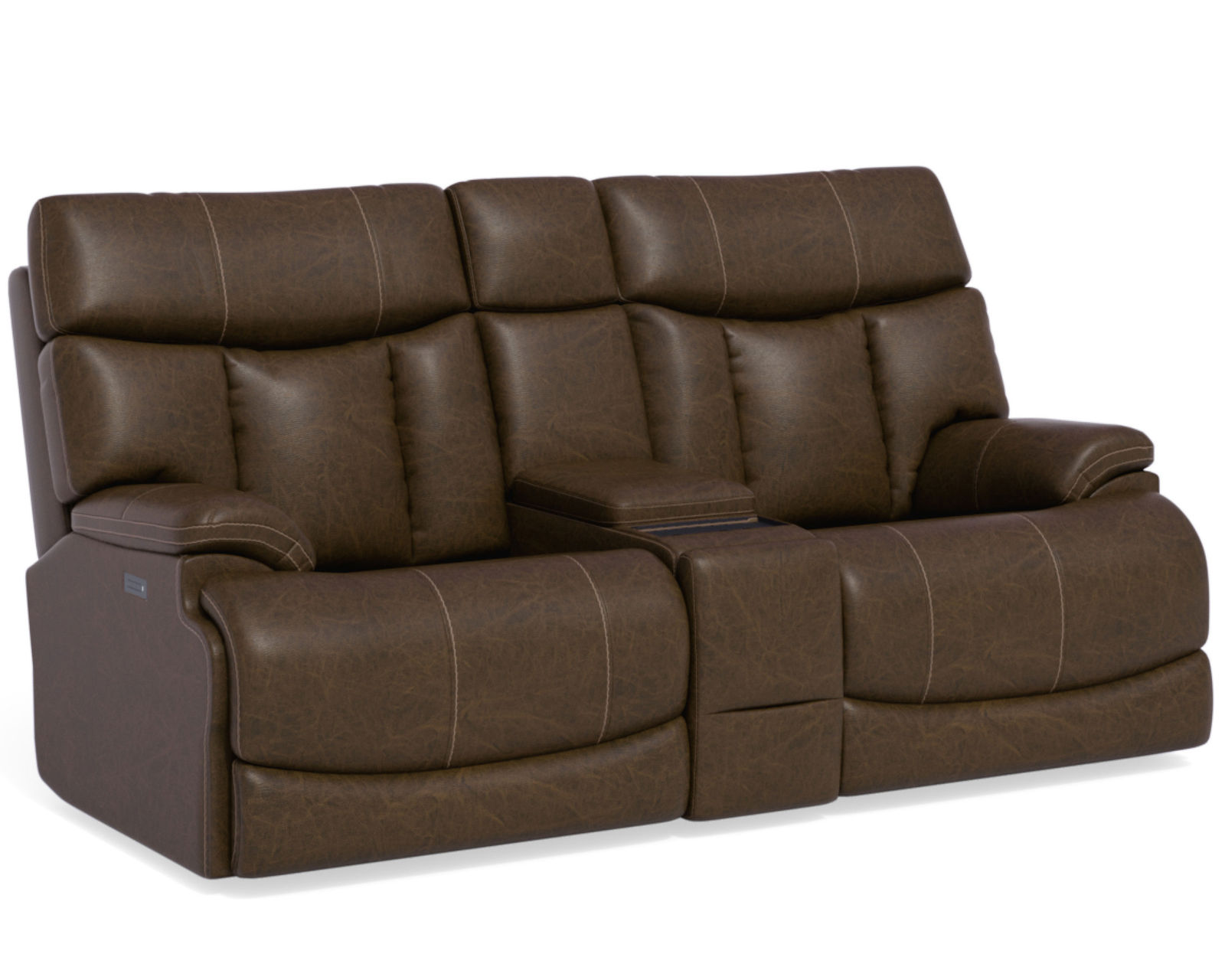Clive Power Reclining Loveseat with Console and Power Headrests and Lumbar (374-70) - Image 2
